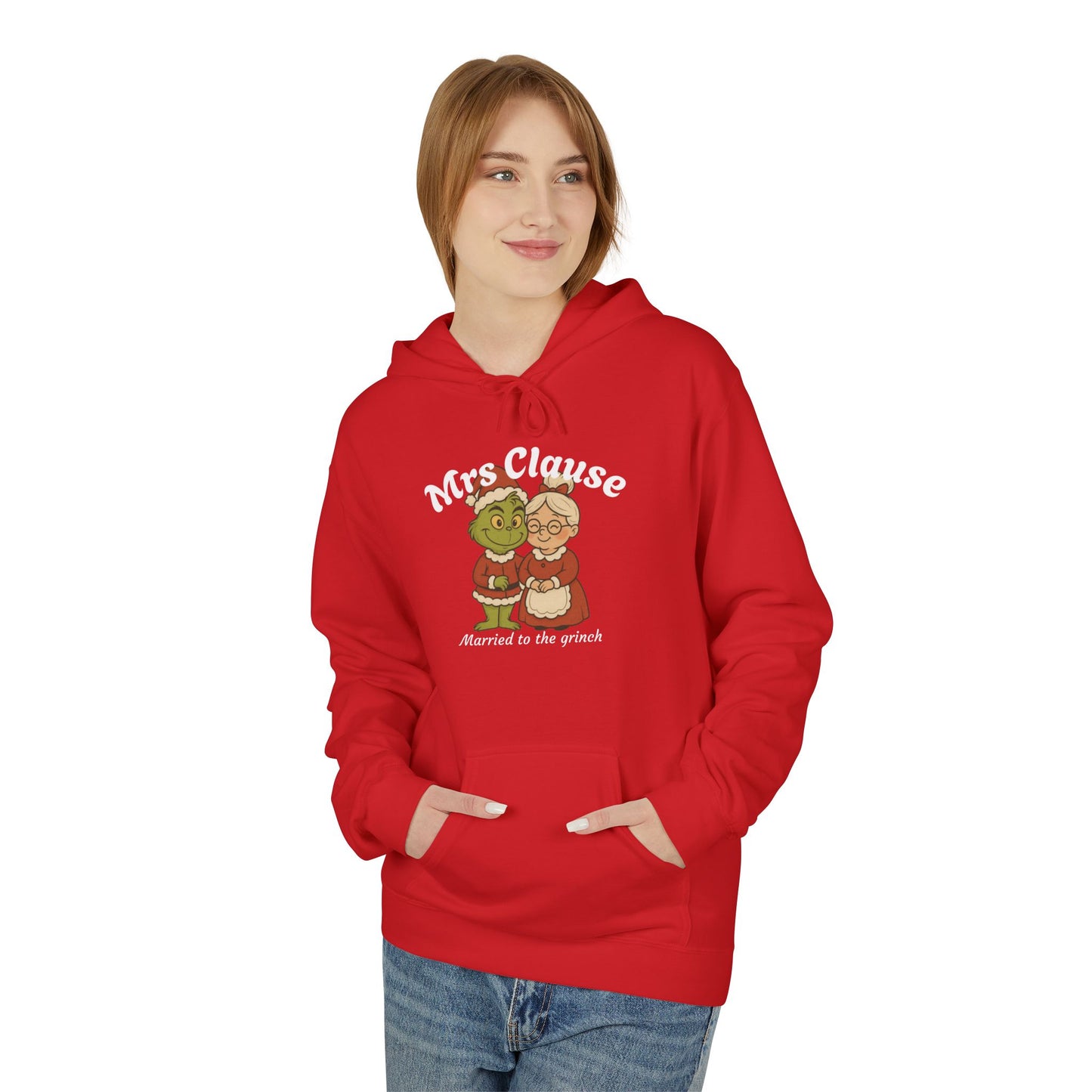Mrs. Claus & Grinch Hoodie, Funny Christmas Sweatshirt, Holiday Gift for Couples, Christmas Apparel, Matching Couple Outfits, Cozy [...]