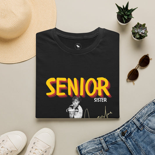 Sister of Senior 2027 T-Shirt — Retro Bold Graduation Tee