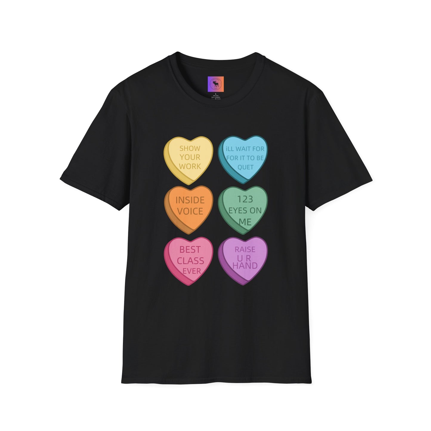 Conversation Heart Teacher Shirt — Funny Classroom Love Notes Tee