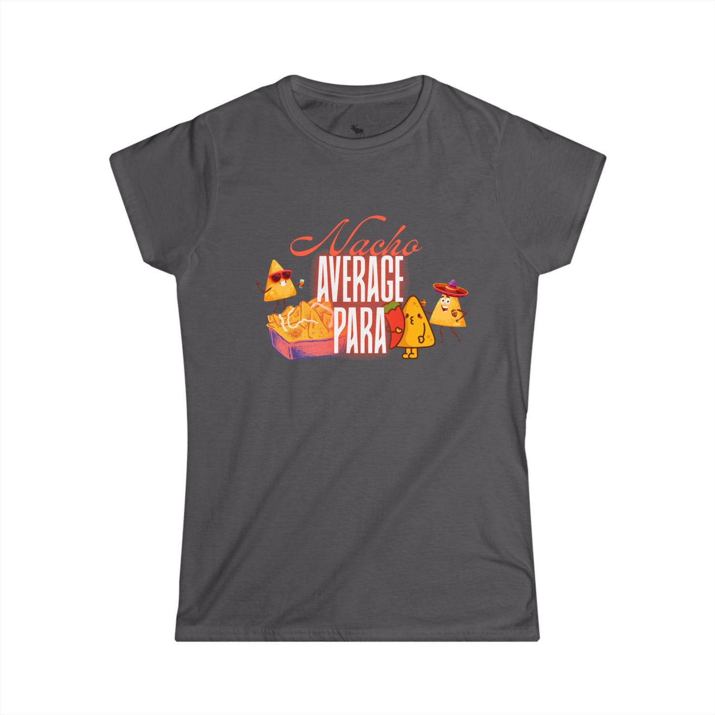 Nacho Average para Tee, Women's Softstyle Tee, Funny Food Shirt, Casual Wear, Gift for Foodies, Taco Lovers, Unique T-Shirt