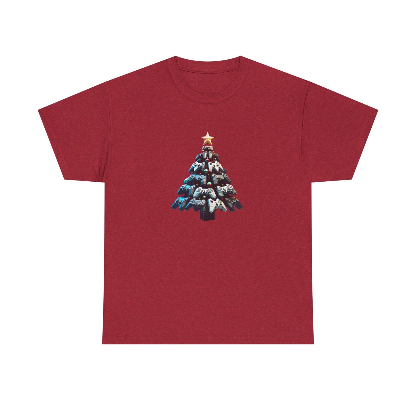 Video Game Console Christmas Tree Unisex Tee, Gaming Holiday Shirt, Gamer Gift, Retro Gamer Shirt, Gaming Console Tee, Christmas Tee
