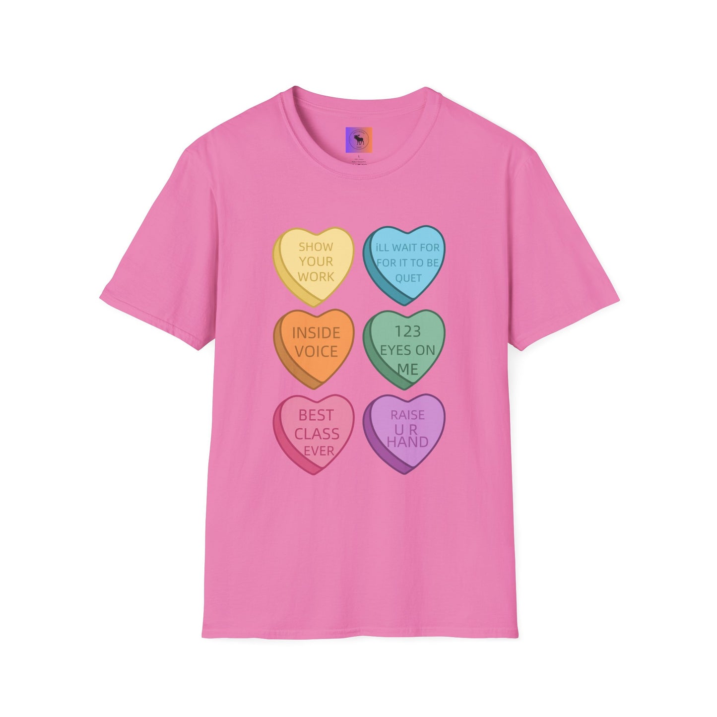 Conversation Heart Teacher Shirt — Funny Classroom Love Notes Tee