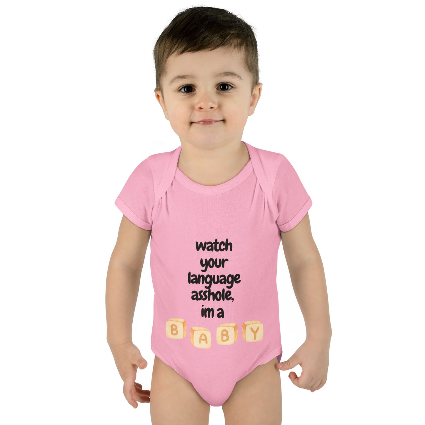 watch your language around the baby infant body suit