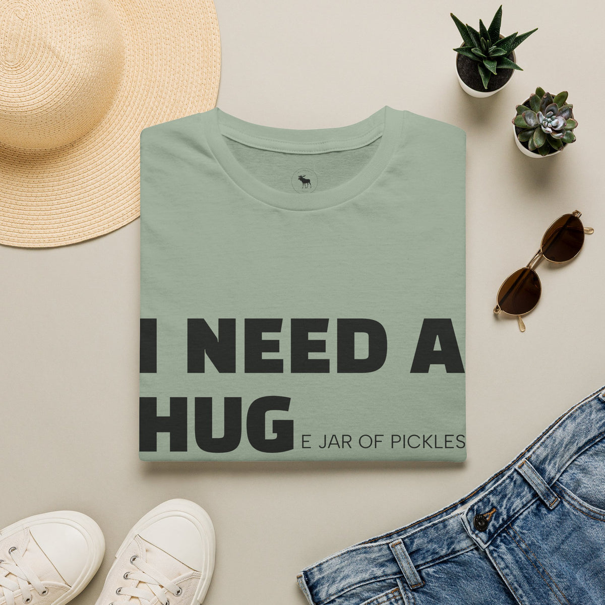 I Need A Hug T-Shirt — Funny "I Need a Hug (or a Jar of Pickles)" Graphic Tee