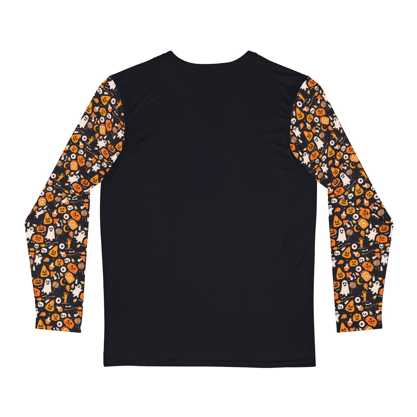 Halloween Long Sleeve Shirt, Spooky Apparel, Costume Top, Fall Style, Perfect for Halloween Parties, Ghosts & Pumpkins Decor