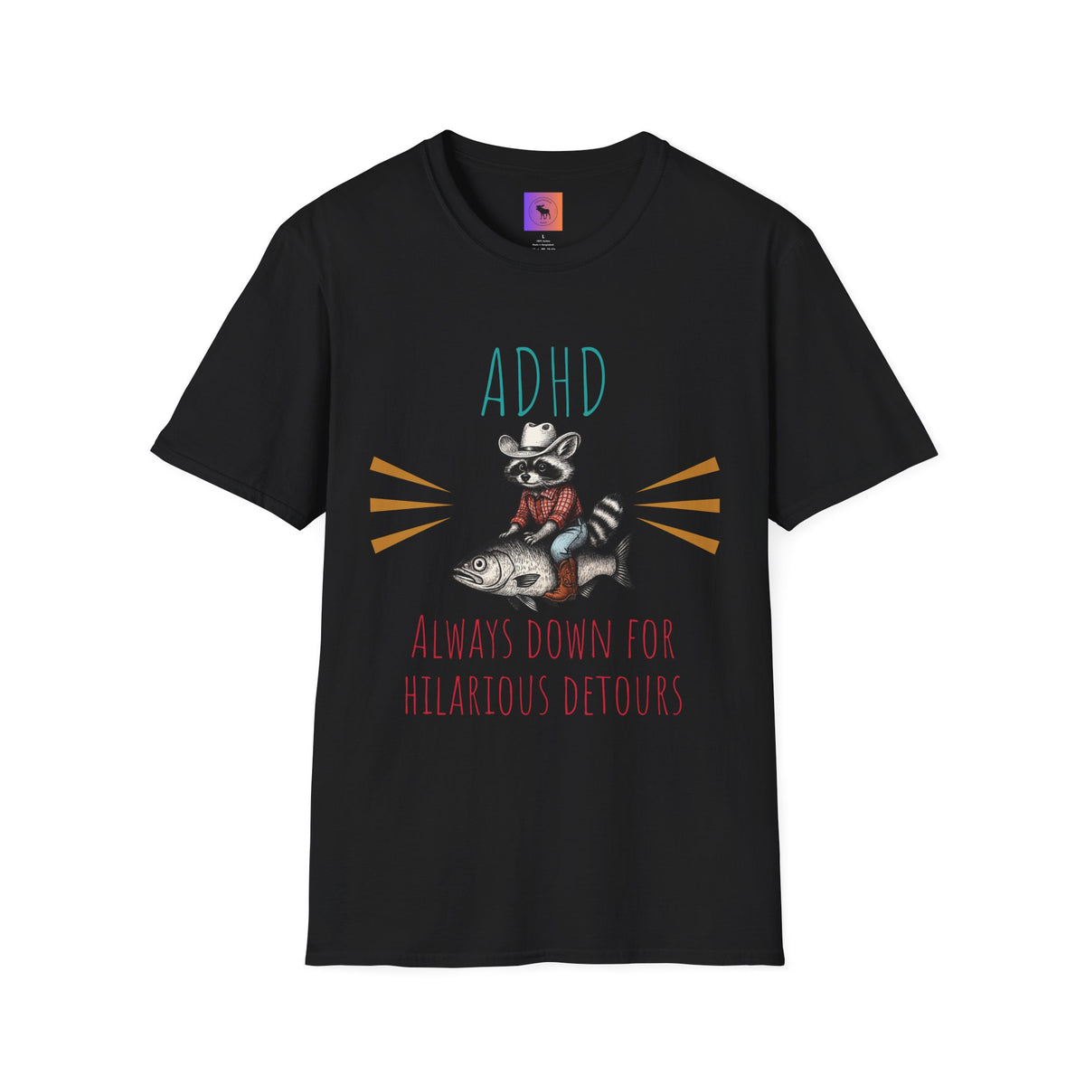 ADHD Awareness Unisex T-Shirt, Hilarious Detours Tee, Funny Gift for ADHD Friends, Casual Wear, Gift for Mental Health Awareness