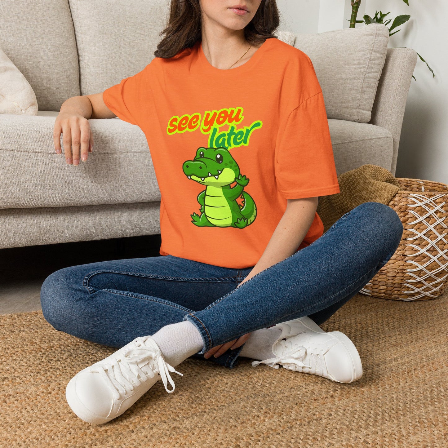 See You Later Alligator T-Shirt — Cute Retro Green Alligator Graphic Tee