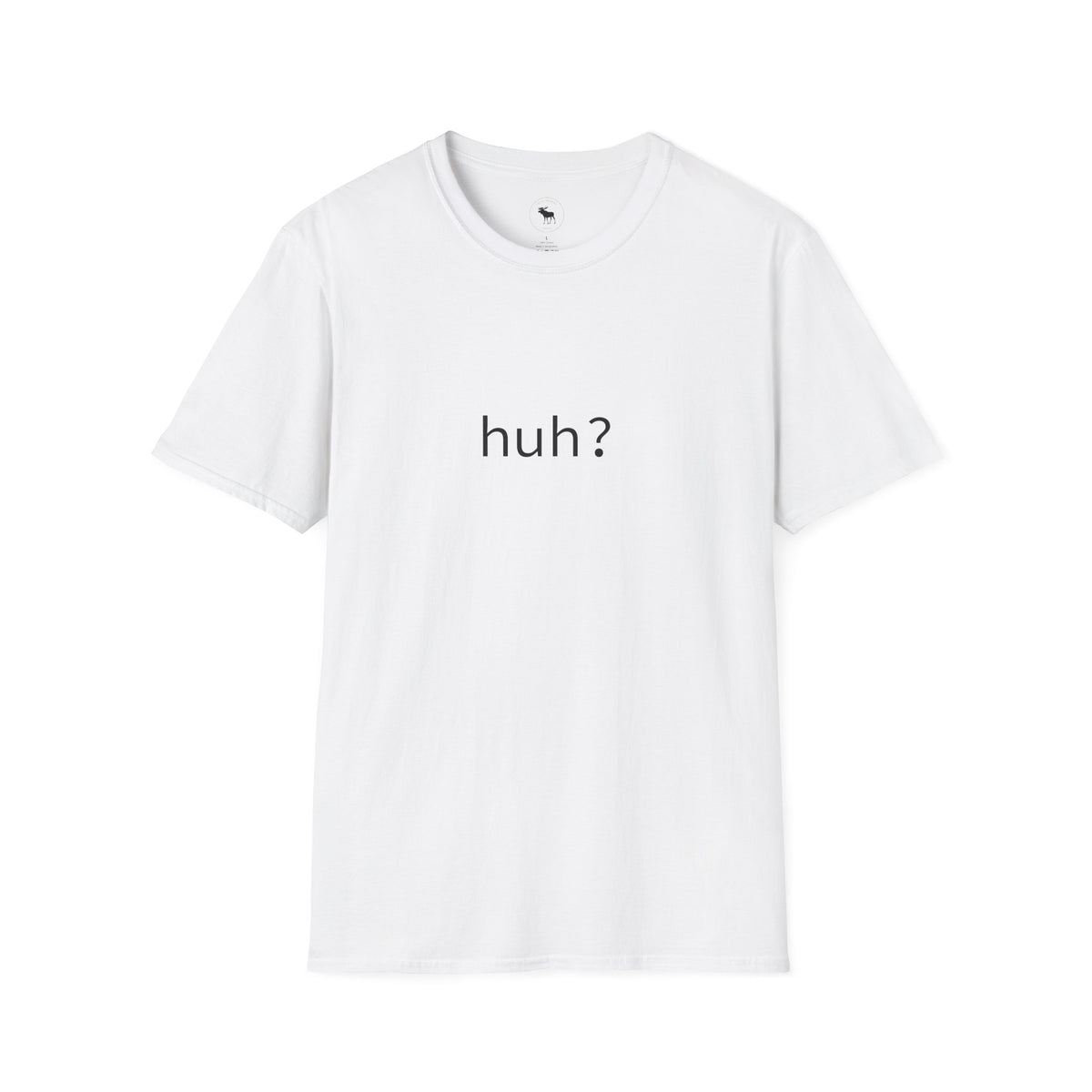 Huh? Minimalist Graphic T‑Shirt — Funny Casual Statement Tee