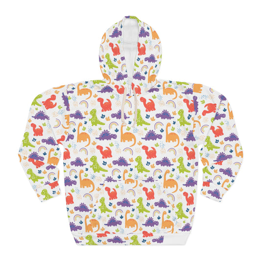 Dinosaur Adventure Unisex Pullover Hoodie, Colorful Kids/adult Hoodie, Fun Dinosaur Clothing, Gift for Dino Lovers, Cozy Hoodie for Playtime