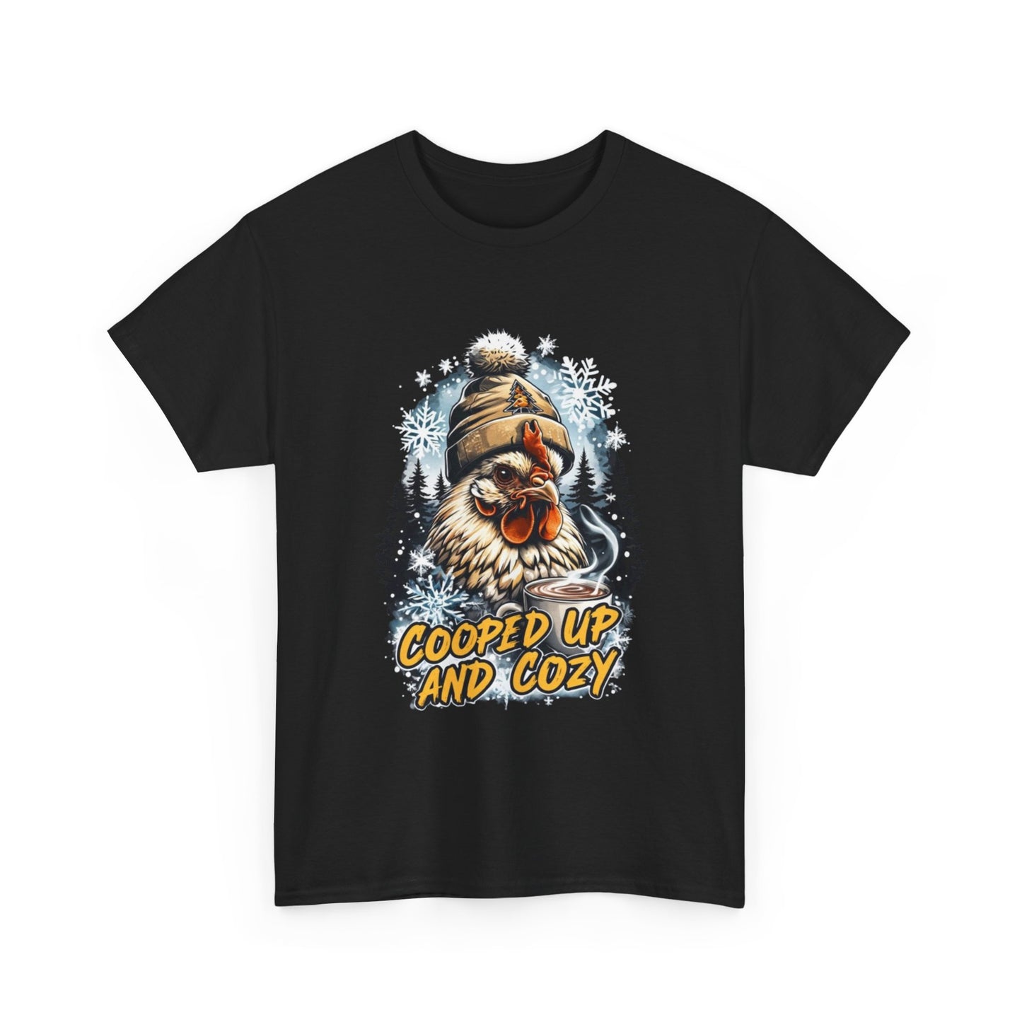 cooped up and cozy graphic T. perfect gift for the chicken lover in your life