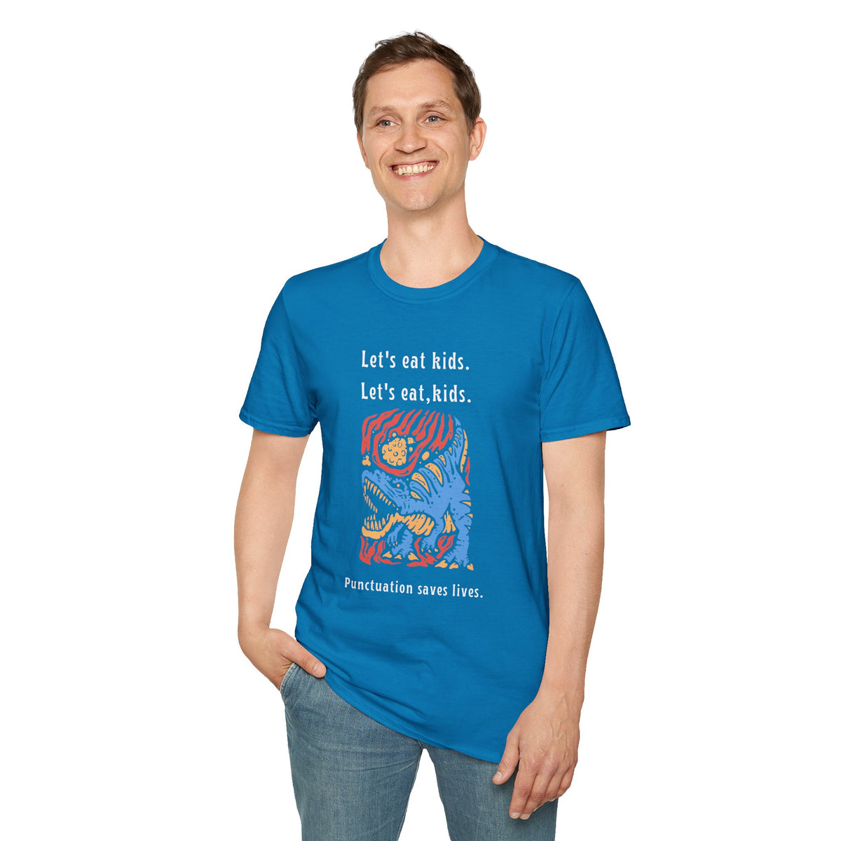 Let's Eat, Kids. T-Shirt — Punctuation Saves Lives Funny Grammar Tee