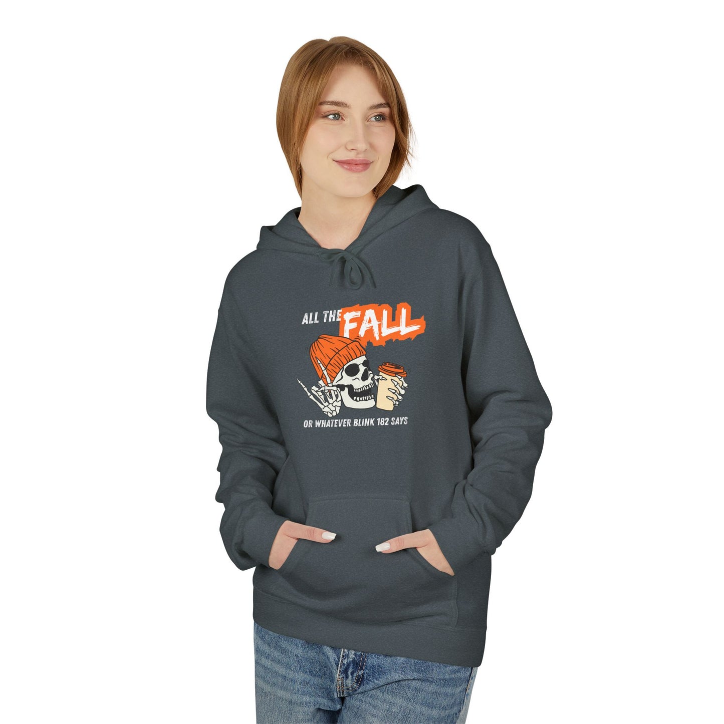Fall Themed Fleece Hoodie - Cozy Autumn Apparel, Casual Wear, Warm Gift, Seasonal Fashion, Perfect for Bonfires, Thanksgiving