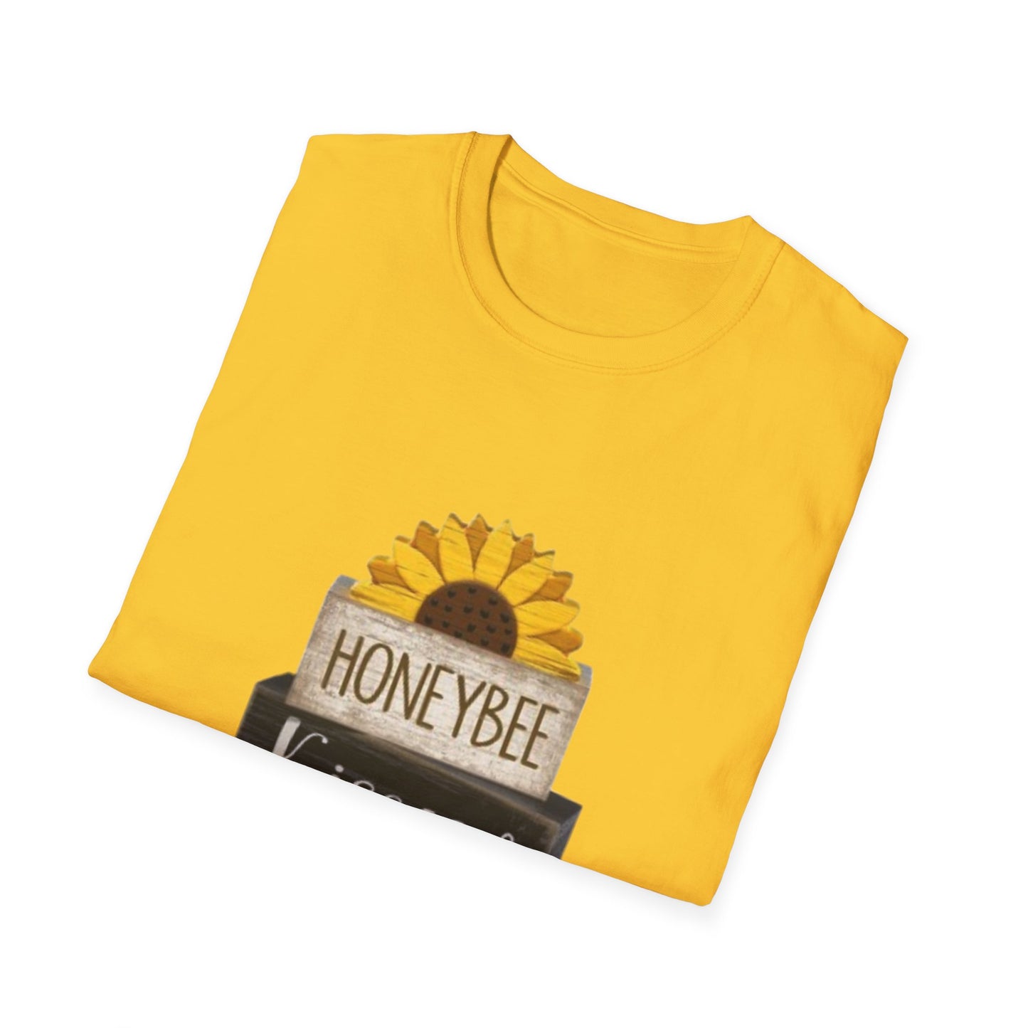 Sunflower & Honeybee T-Shirt — "Honeybee Kisses & Sunflower Wishes" Farmhouse Tee