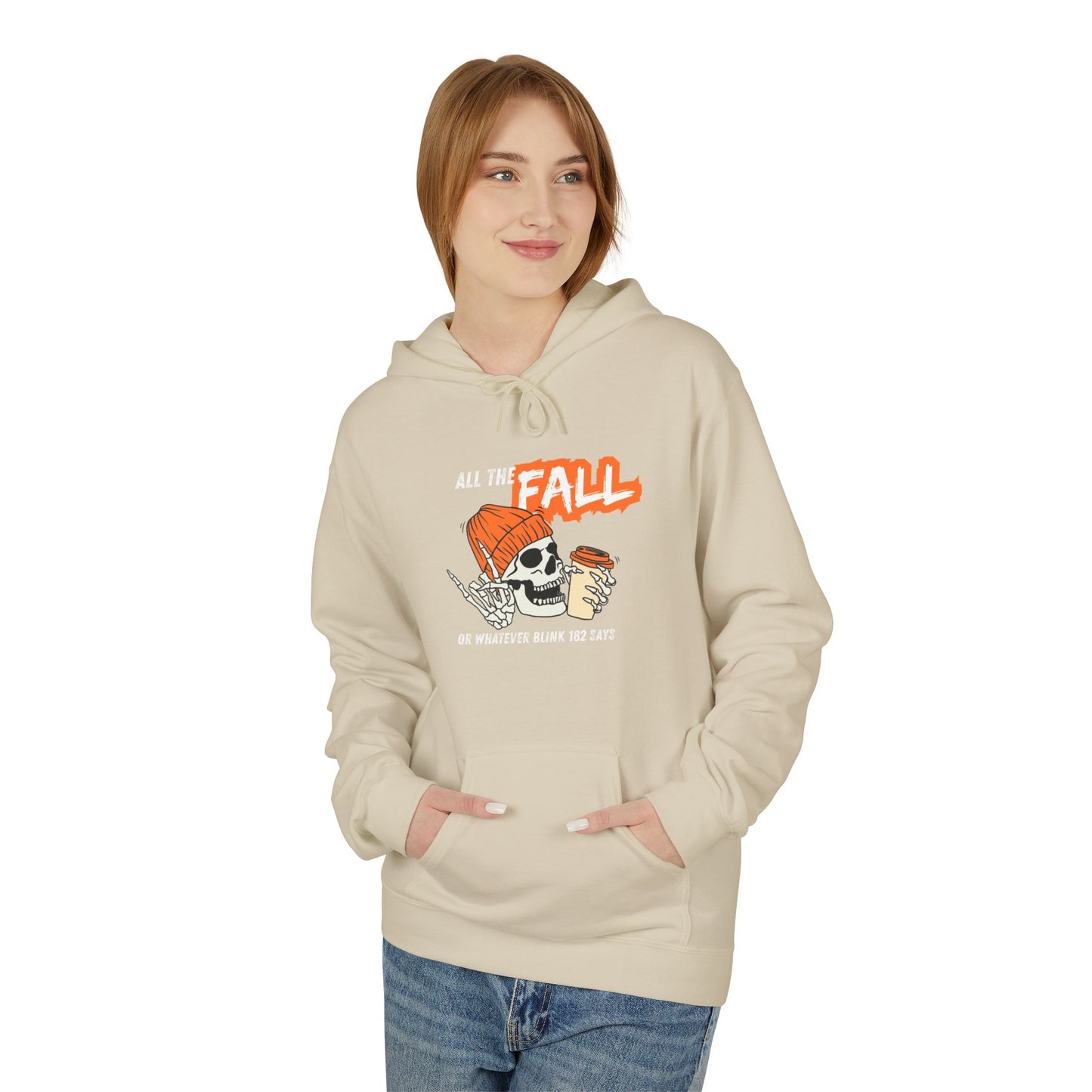 Fall Themed Fleece Hoodie - Cozy Autumn Apparel, Casual Wear, Warm Gift, Seasonal Fashion, Perfect for Bonfires, Thanksgiving