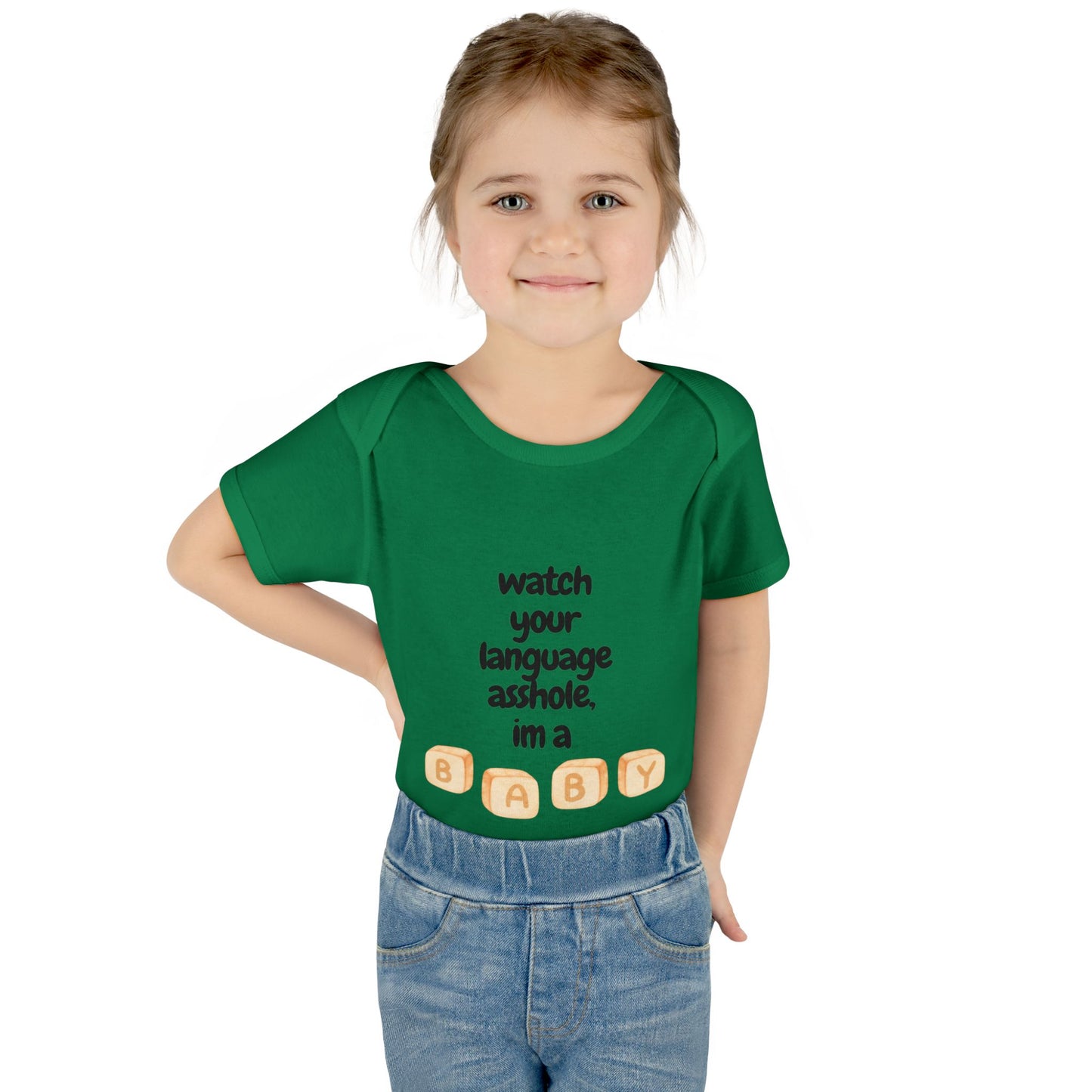 watch your language around the baby infant body suit