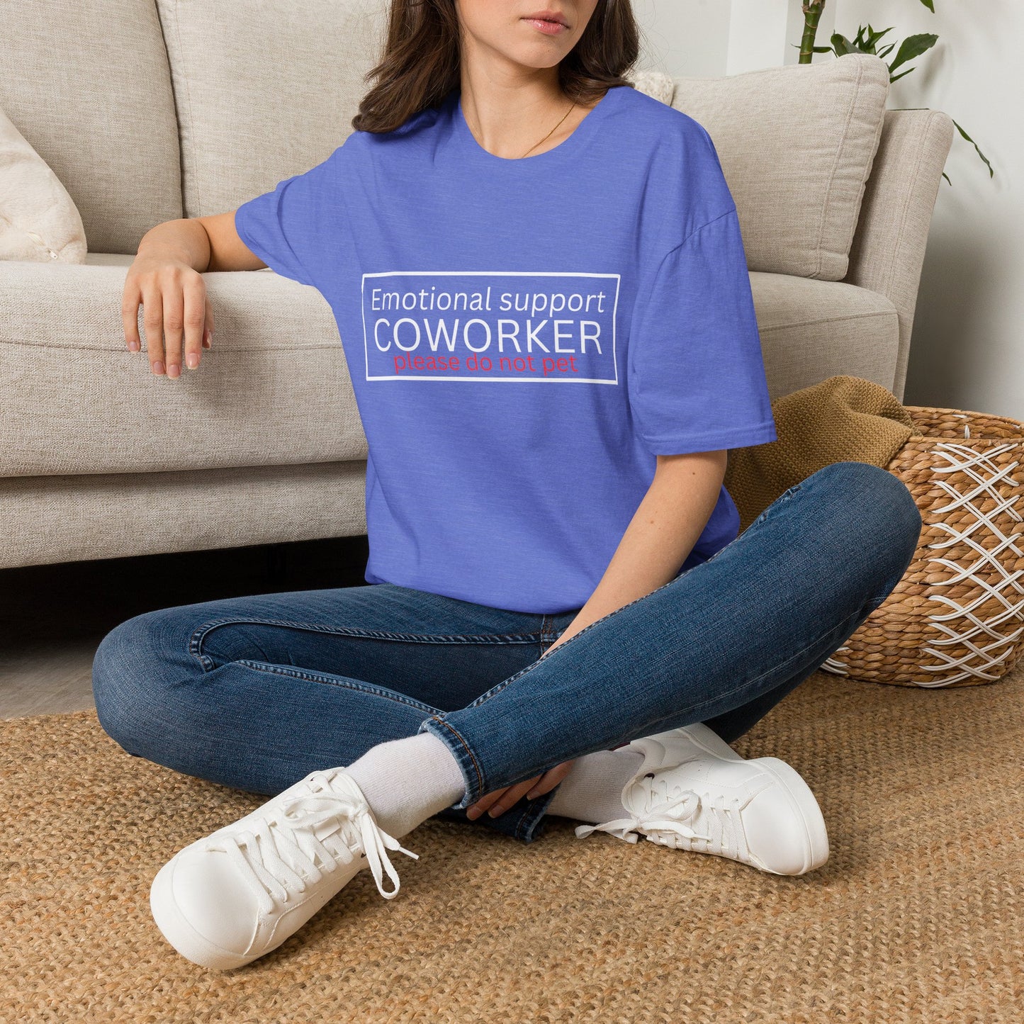 Emotional Support Coworker T-Shirt — "Please Do Not Pet" Office Humor Tee