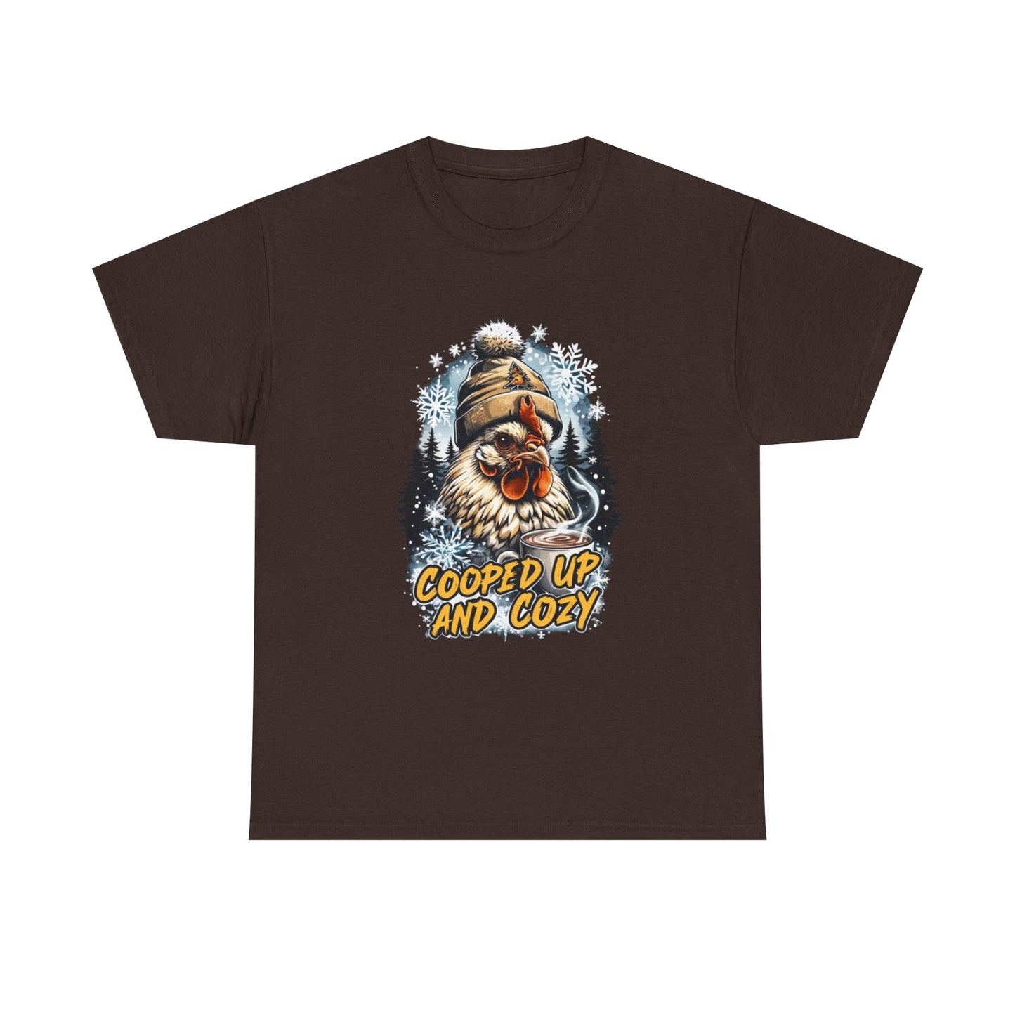 cooped up and cozy graphic T. perfect gift for the chicken lover in your life