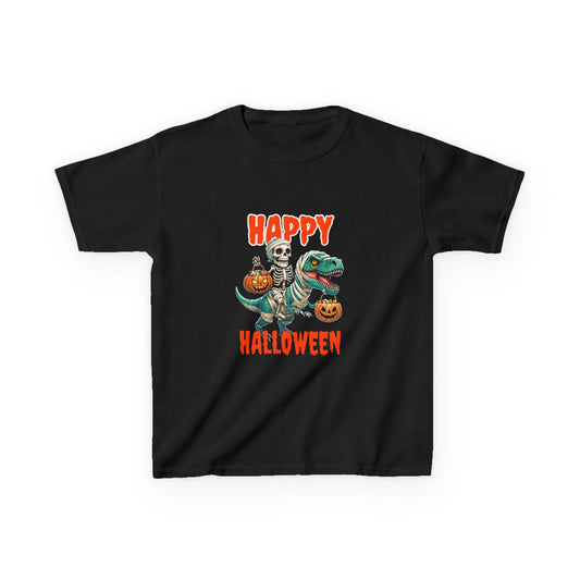 Halloween Dino Kids Tee - Spooky Fun T-Shirt for Halloween Parties, Trick or Treating, Kids' Costumes, Birthday Gift, Fun and Playful Design