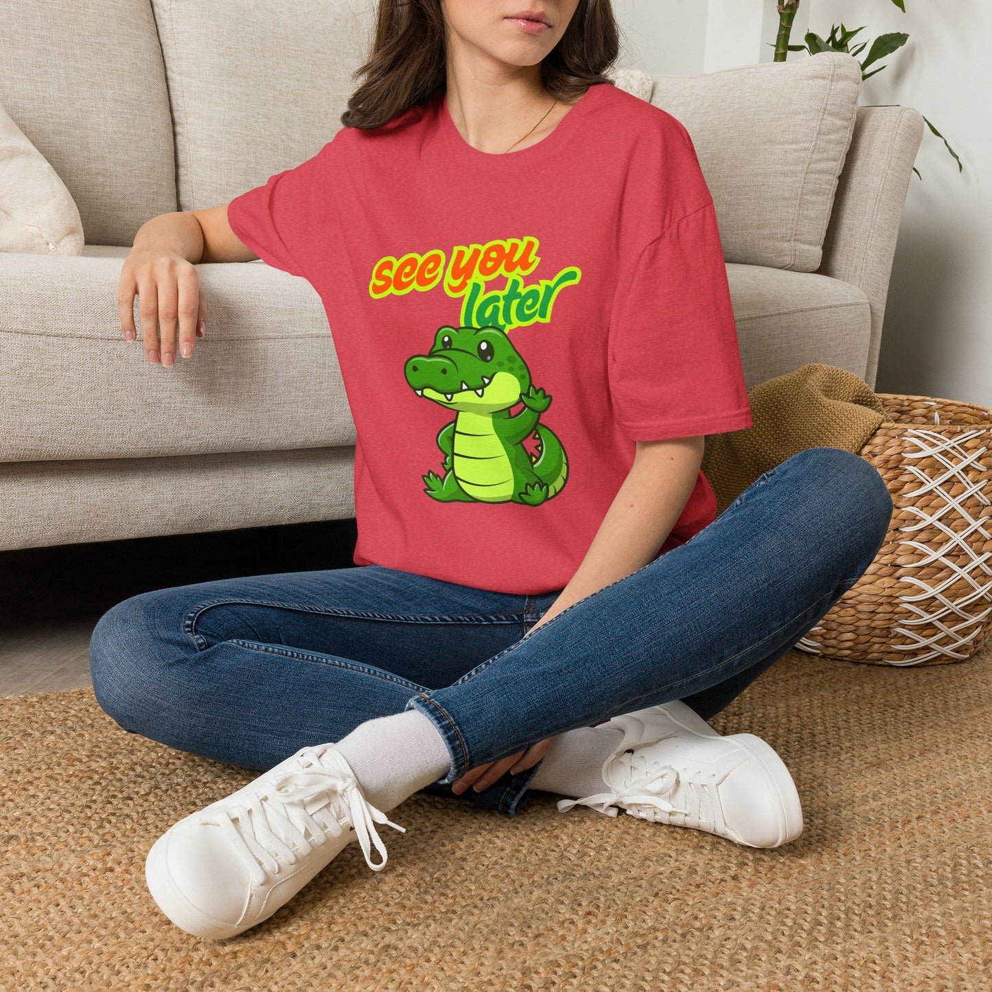 See You Later Alligator T-Shirt — Cute Retro Green Alligator Graphic Tee