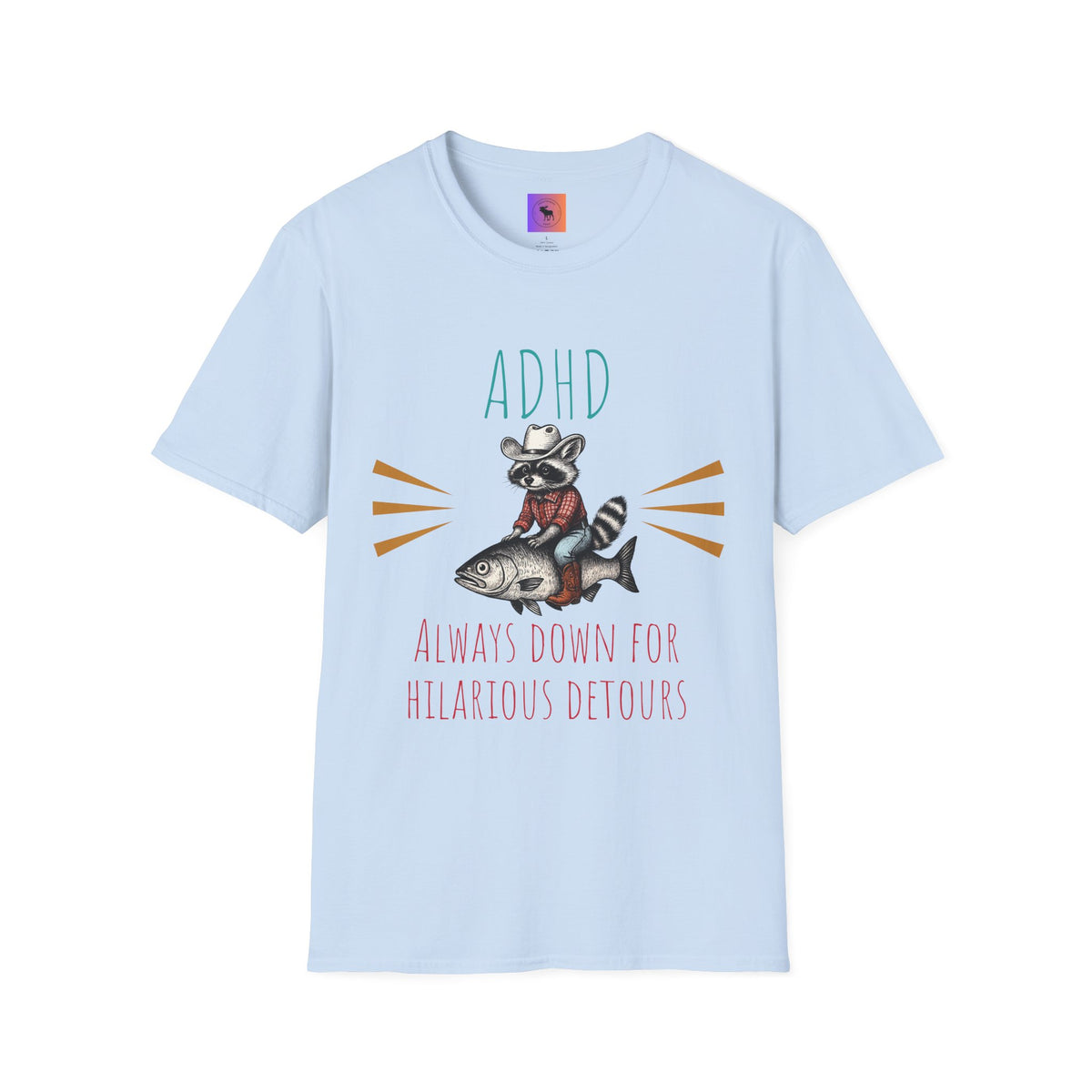 ADHD Awareness Unisex T-Shirt, Hilarious Detours Tee, Funny Gift for ADHD Friends, Casual Wear, Gift for Mental Health Awareness