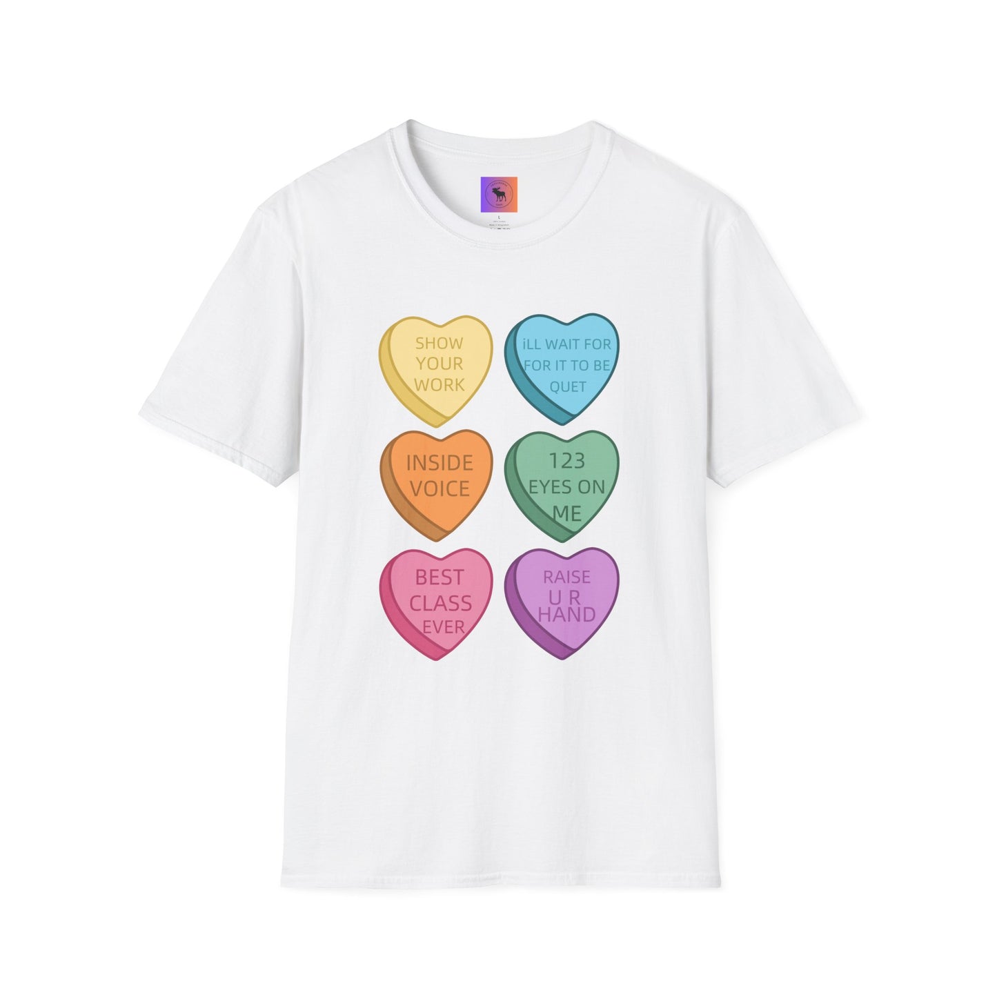 Conversation Heart Teacher Shirt — Funny Classroom Love Notes Tee