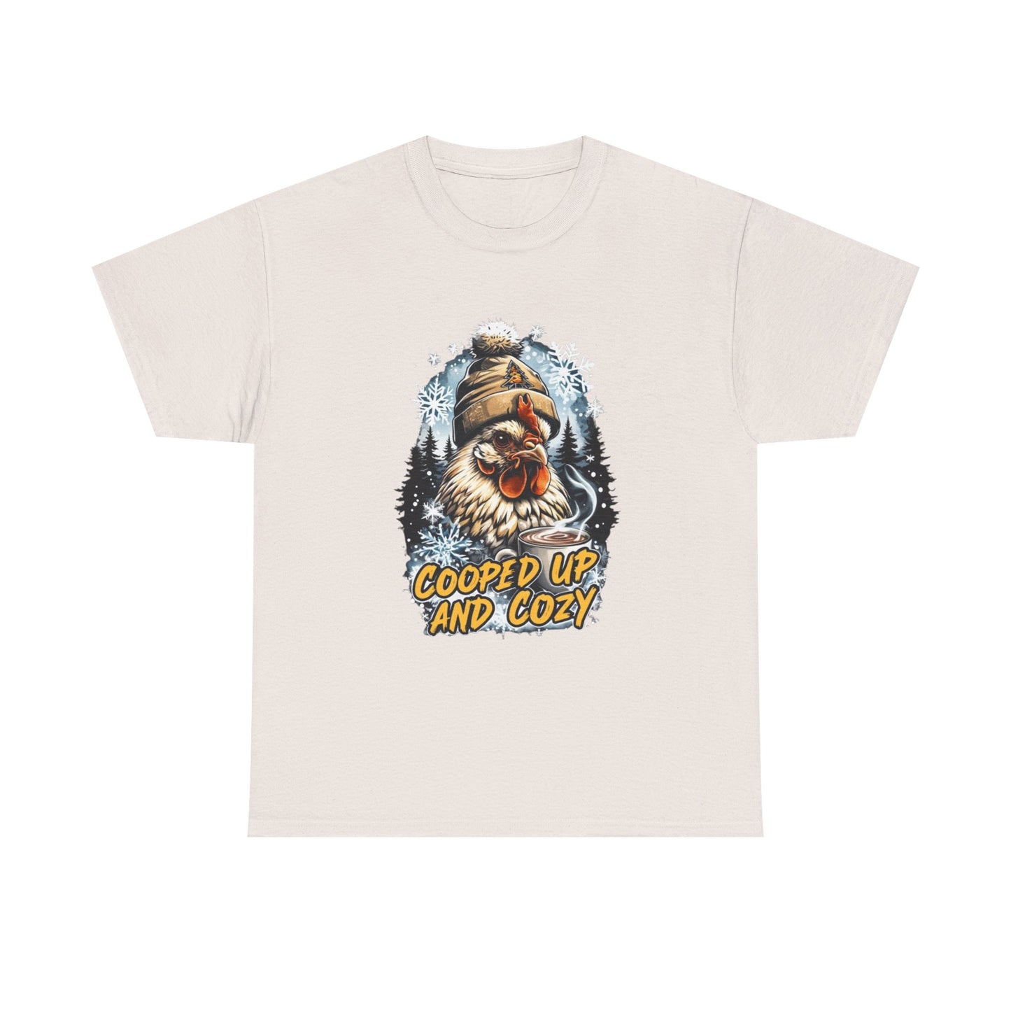 cooped up and cozy graphic T. perfect gift for the chicken lover in your life