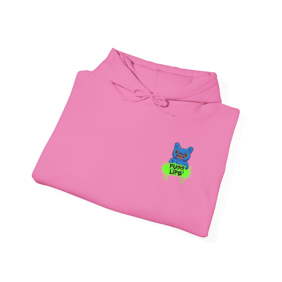 Hoodie Fugglers Colorful Cartoon Monster Crew Graphic Back Print