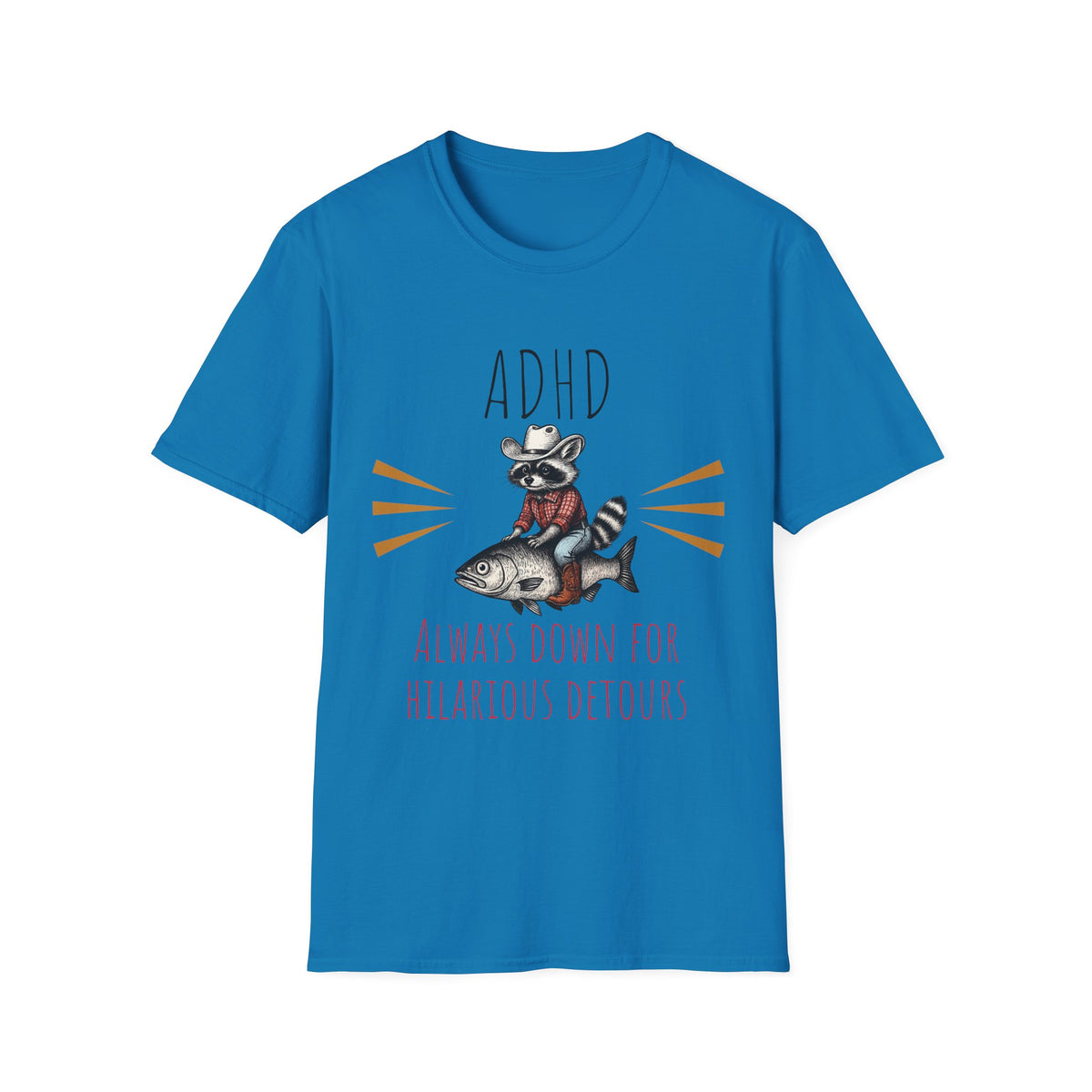 ADHD Awareness Unisex T-Shirt, Hilarious Detours Tee, Funny Gift for ADHD Friends, Casual Wear, Gift for Mental Health Awareness