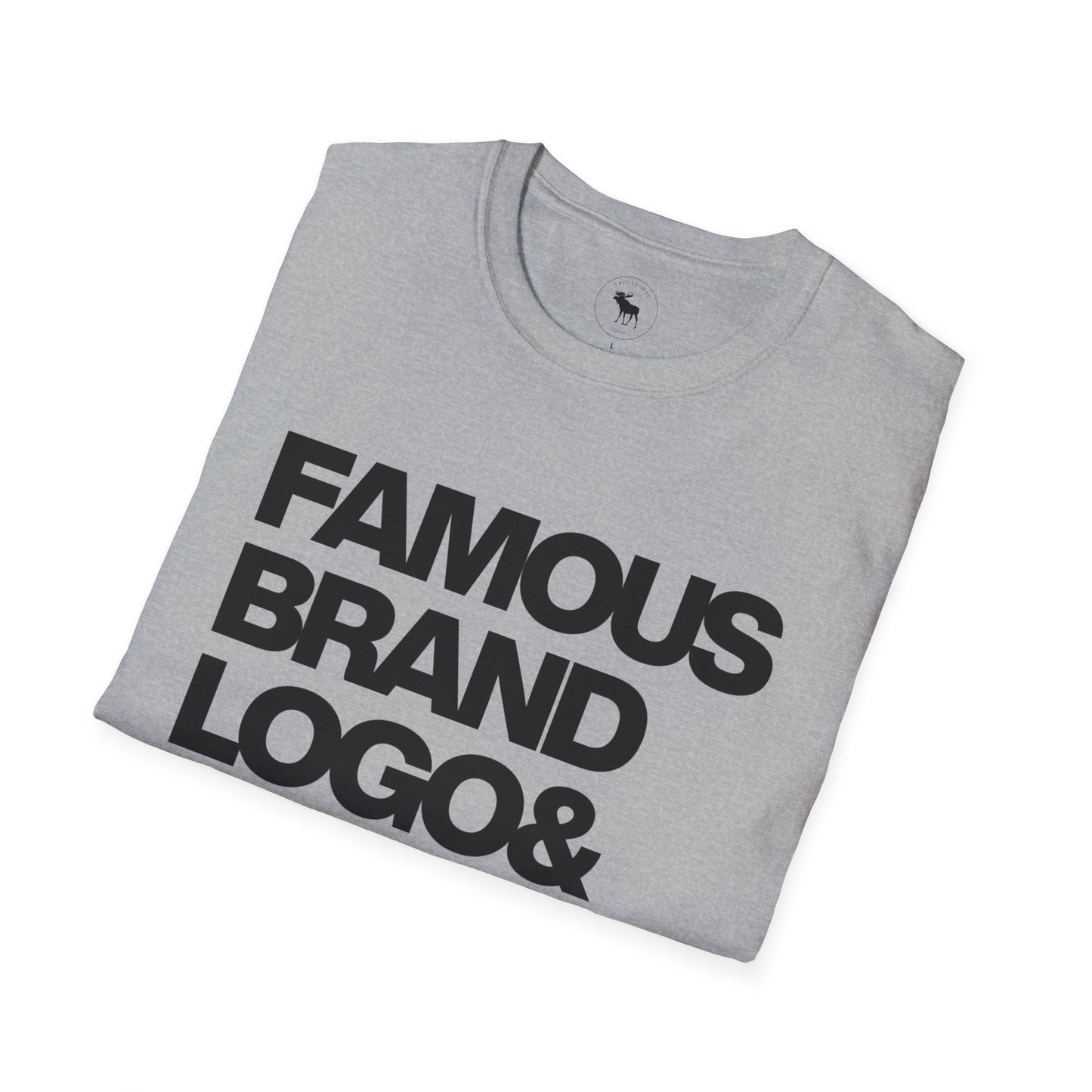 Famous Logo Softstyle T-Shirt, Casual Tee, Graphic Shirt, Gift for Him/Her, Trendy Style, Everyday Wear