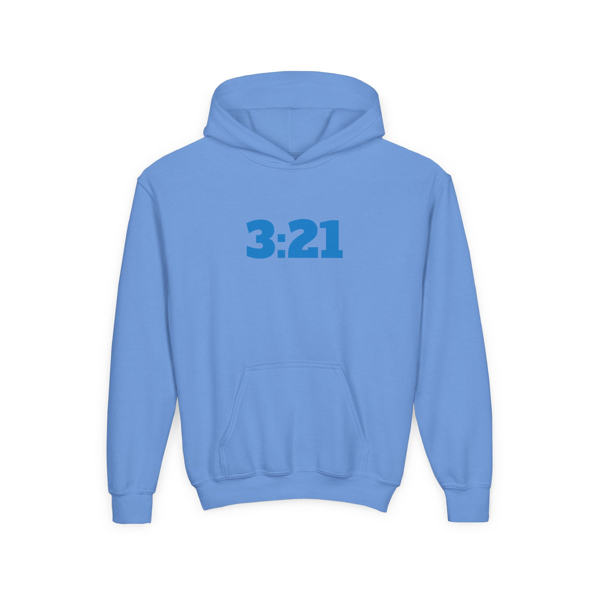 Youth Hoodie — 3:21 DNA Design Kids Pullover with Colorful Double Helix Down Syndrome awareness colors