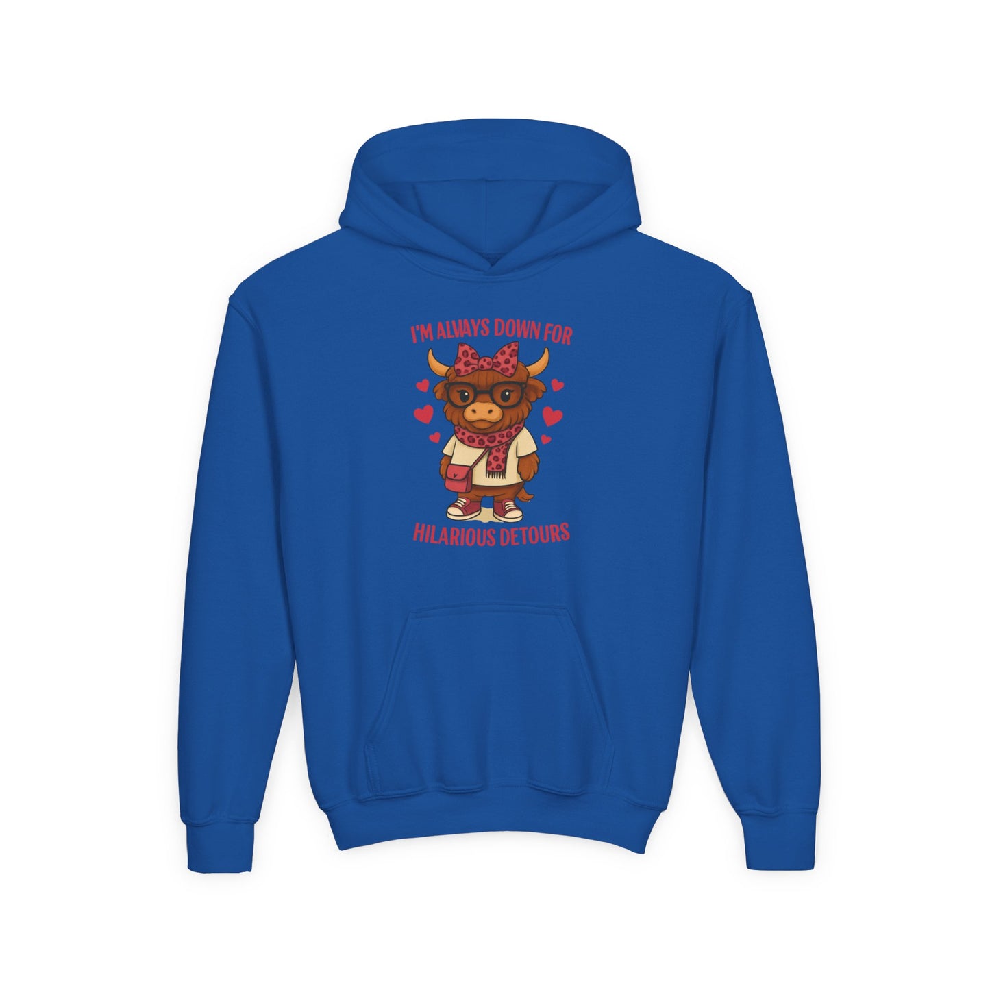 Youth Funny ADHD Hooded Sweatshirt - Cute Animal Design, Gift for Kids, Casual Wear, Birthday, Holidays, Fun Activites