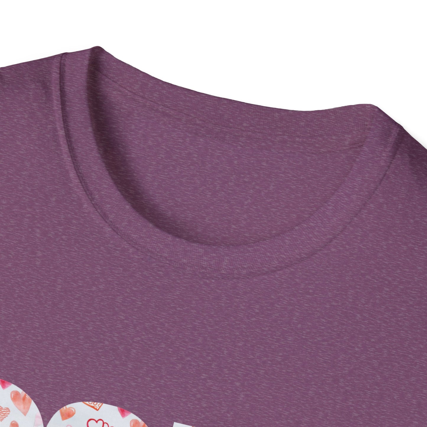 Para heart Text T-Shirt — Pink heart Pattern Graphic Tee