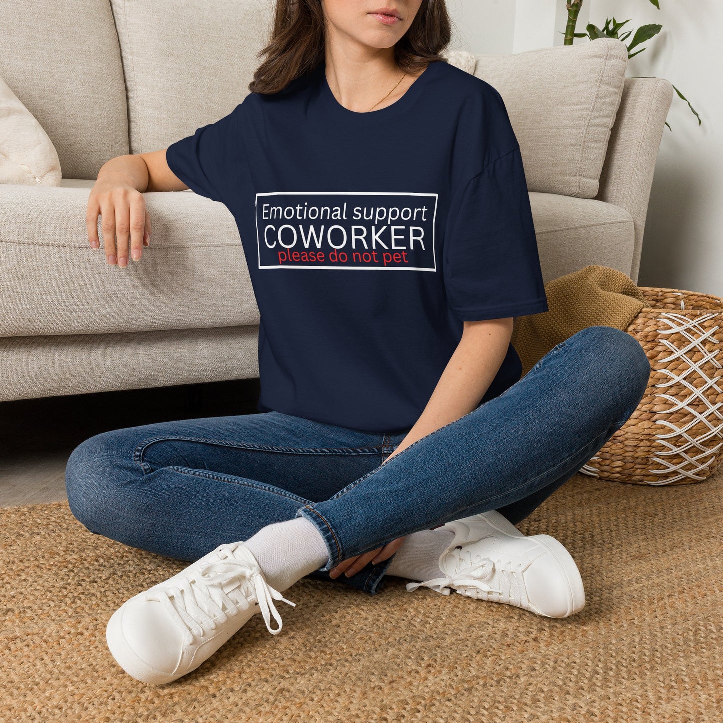 Emotional Support Coworker T-Shirt — "Please Do Not Pet" Office Humor Tee