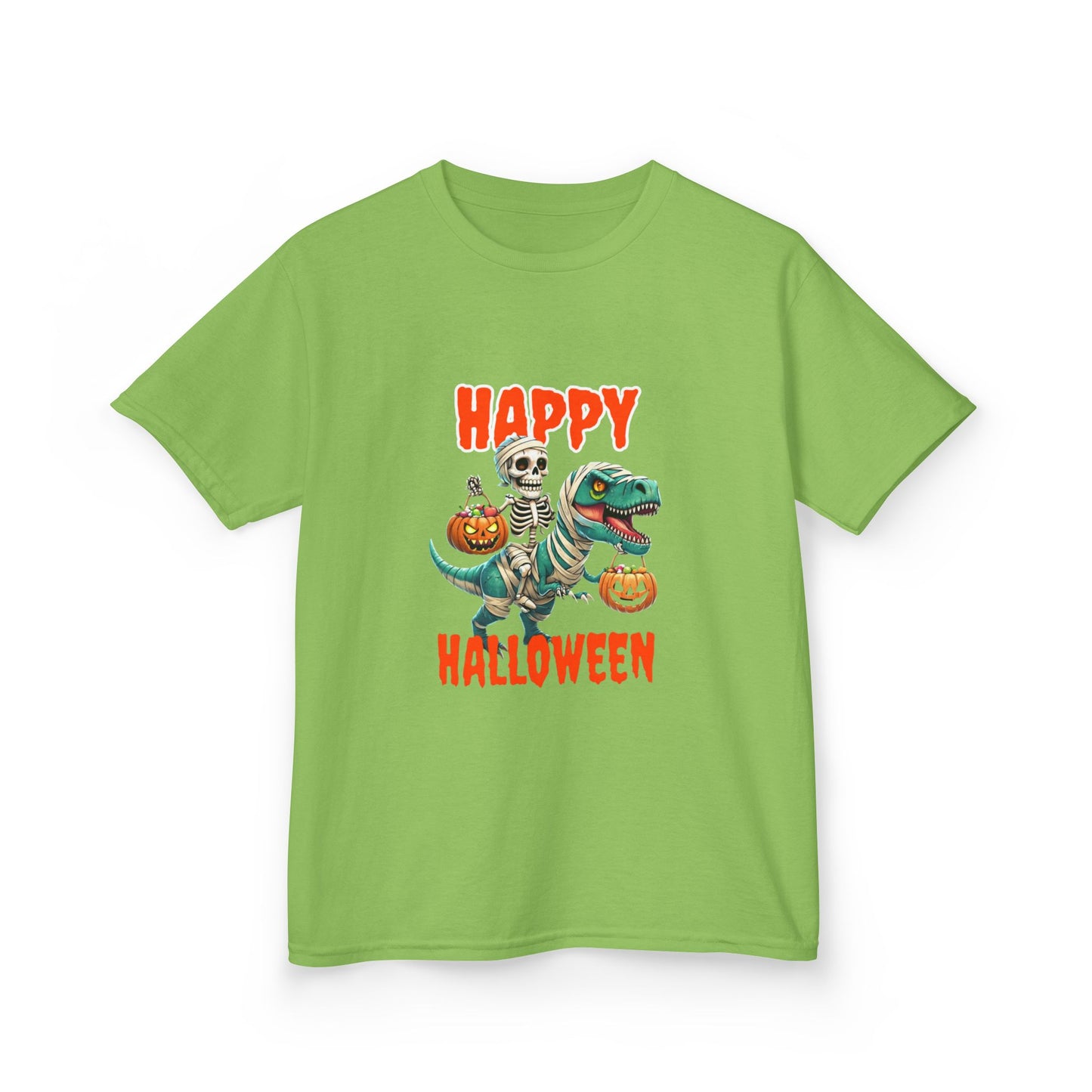 Halloween Dino Kids Tee - Spooky Fun T-Shirt for Halloween Parties, Trick or Treating, Kids' Costumes, Birthday Gift, Fun and Playful Design