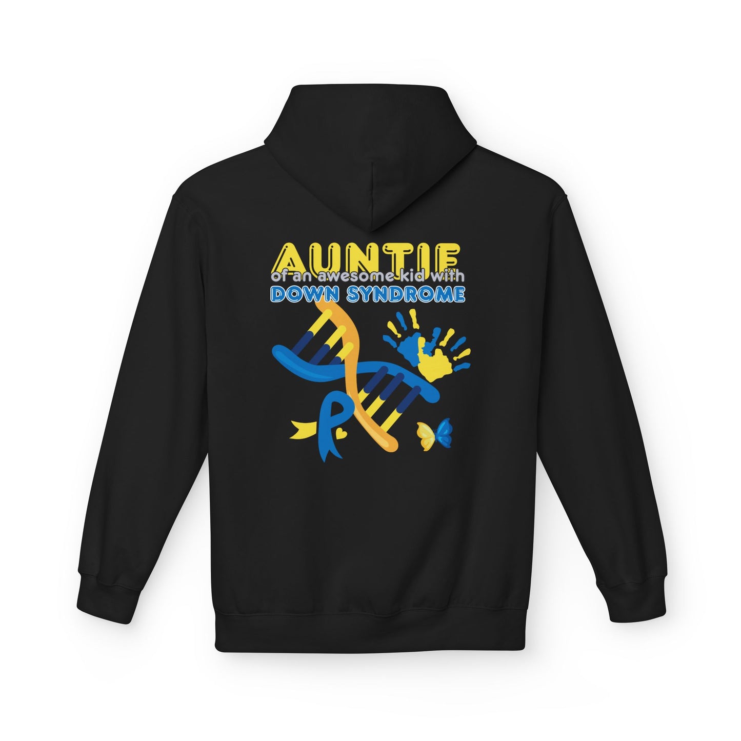 Down Syndrome Aunt Hoodie — "Auntie of the Morning Sun" DNA Ribbon Sweatshirt