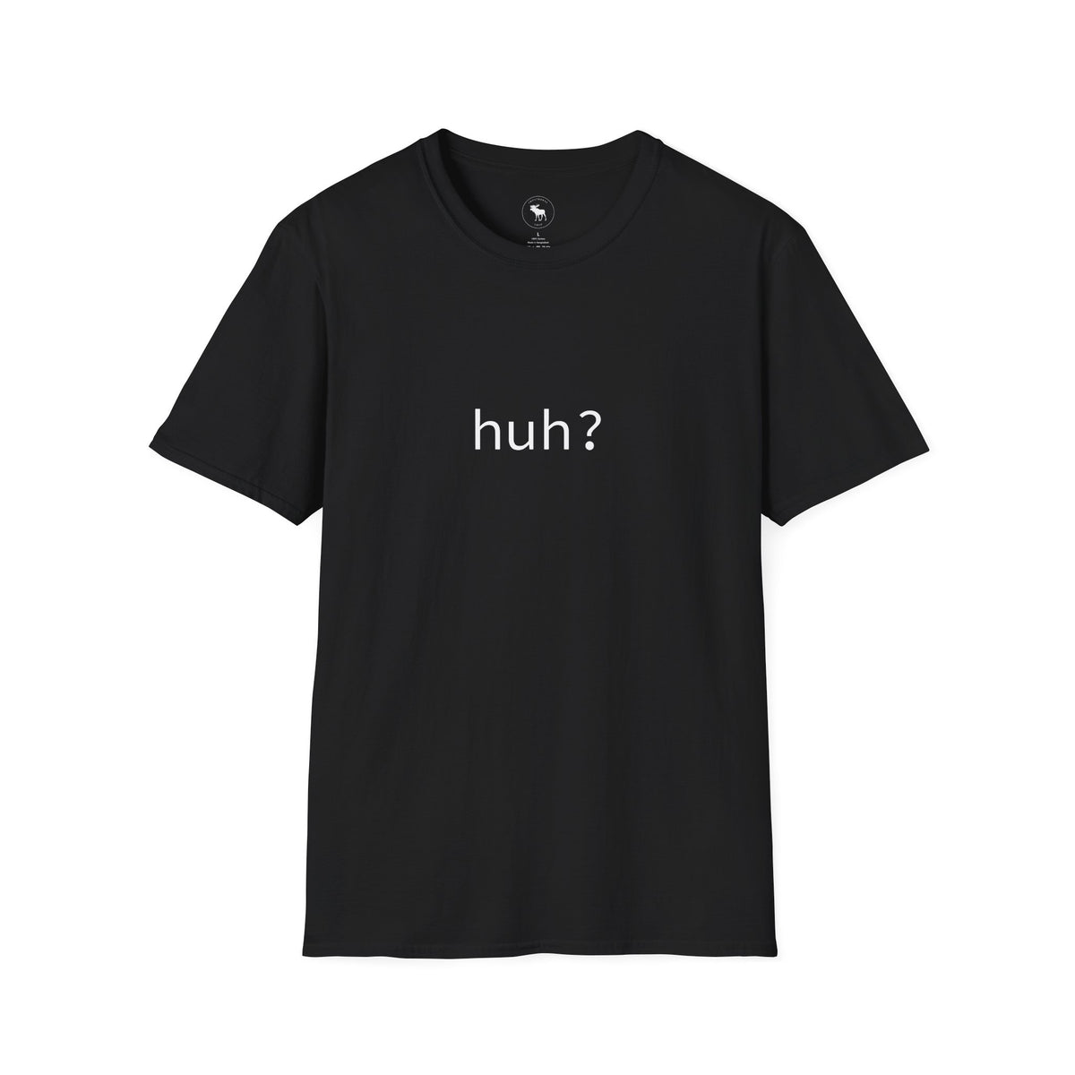 Huh? Minimalist Graphic T‑Shirt — Funny Casual Statement Tee