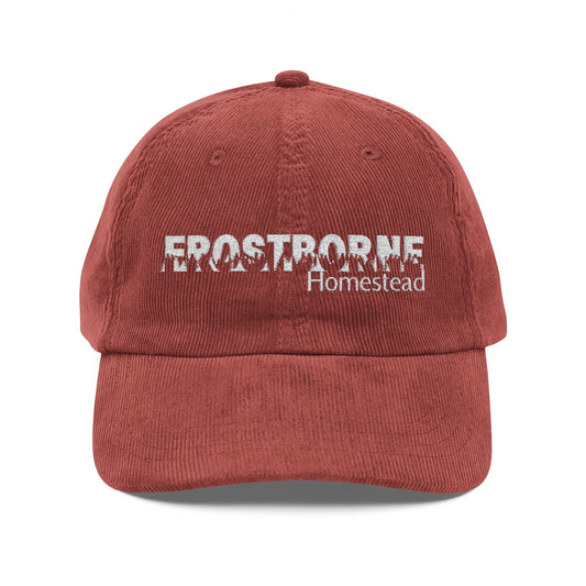 Frostborne Homestead Vintage Embroidered Corduroy Cap, Relaxed Style Hat for Everyday Wear, Ideal for Gifts, Casual Outings, Outdoor Activities, Fall Fashion