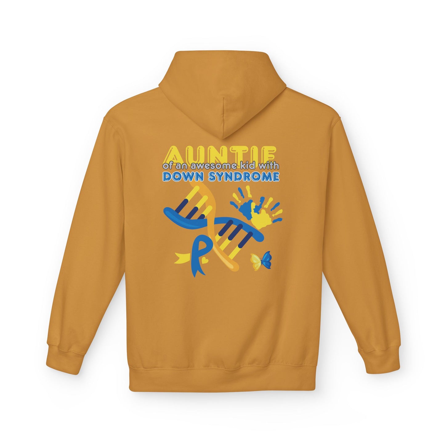 Down Syndrome Aunt Hoodie — "Auntie of the Morning Sun" DNA Ribbon Sweatshirt