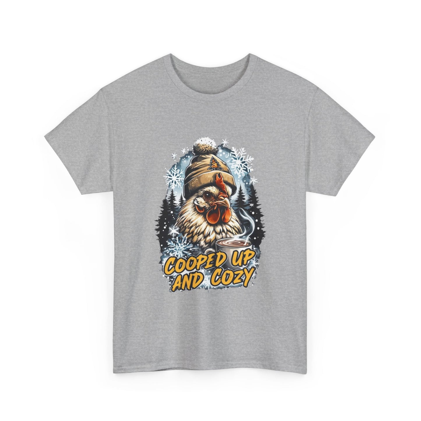cooped up and cozy graphic T. perfect gift for the chicken lover in your life