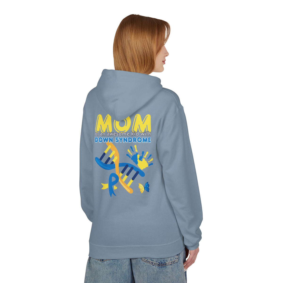 Down Syndrome Mom Hoodie - "Mom of an Awesome Kid with Down Syndrome" Support Pullover