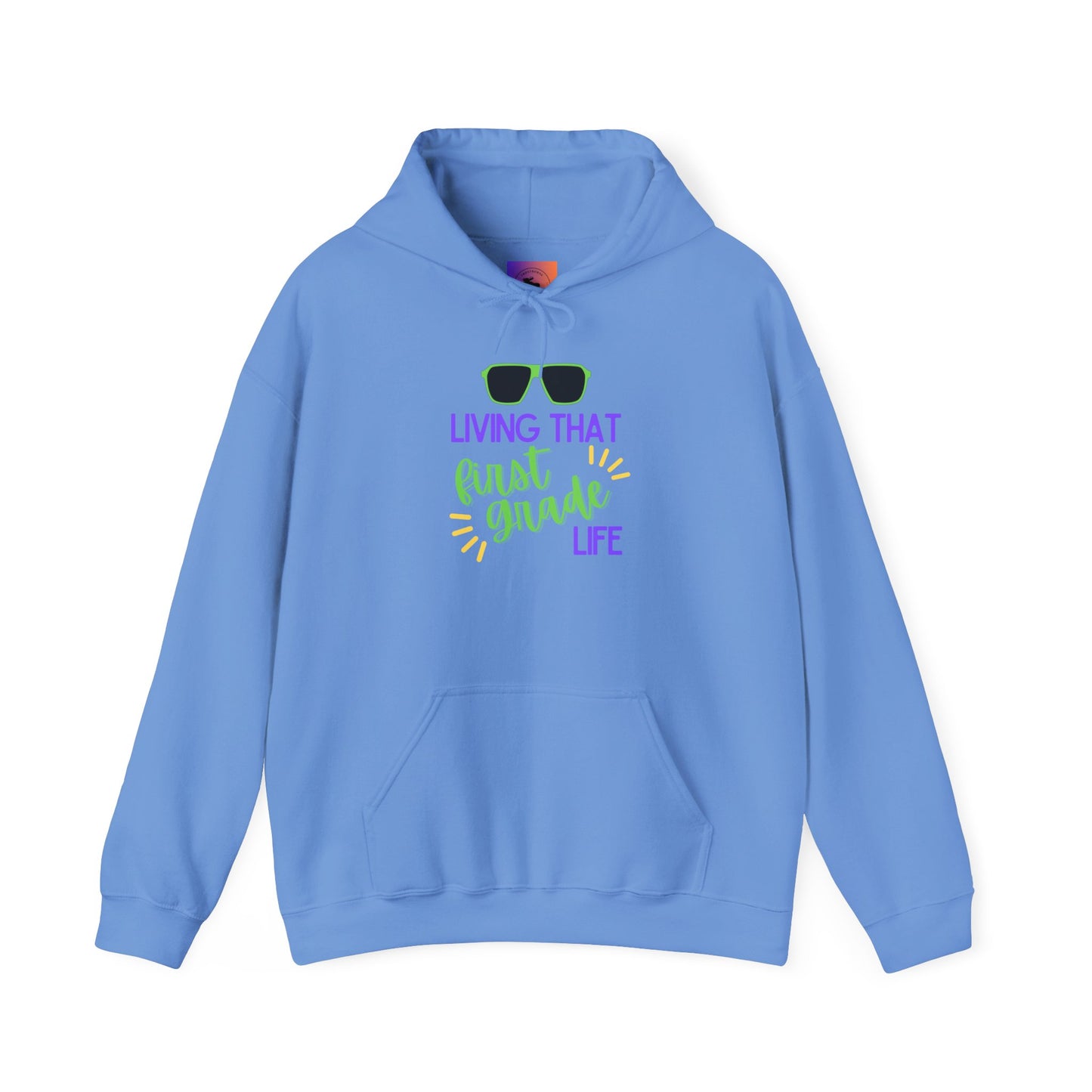 Living That first Grade Life Hoodie - Perfect for Students, Graduation Gift, Cool Casual Wear, Back to School, Kids' Style