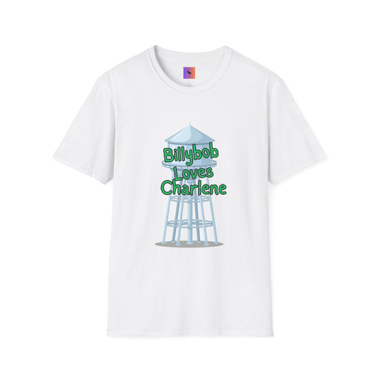 T-Shirt — 'Billybob Loves Charlene' Water Tower Graphic