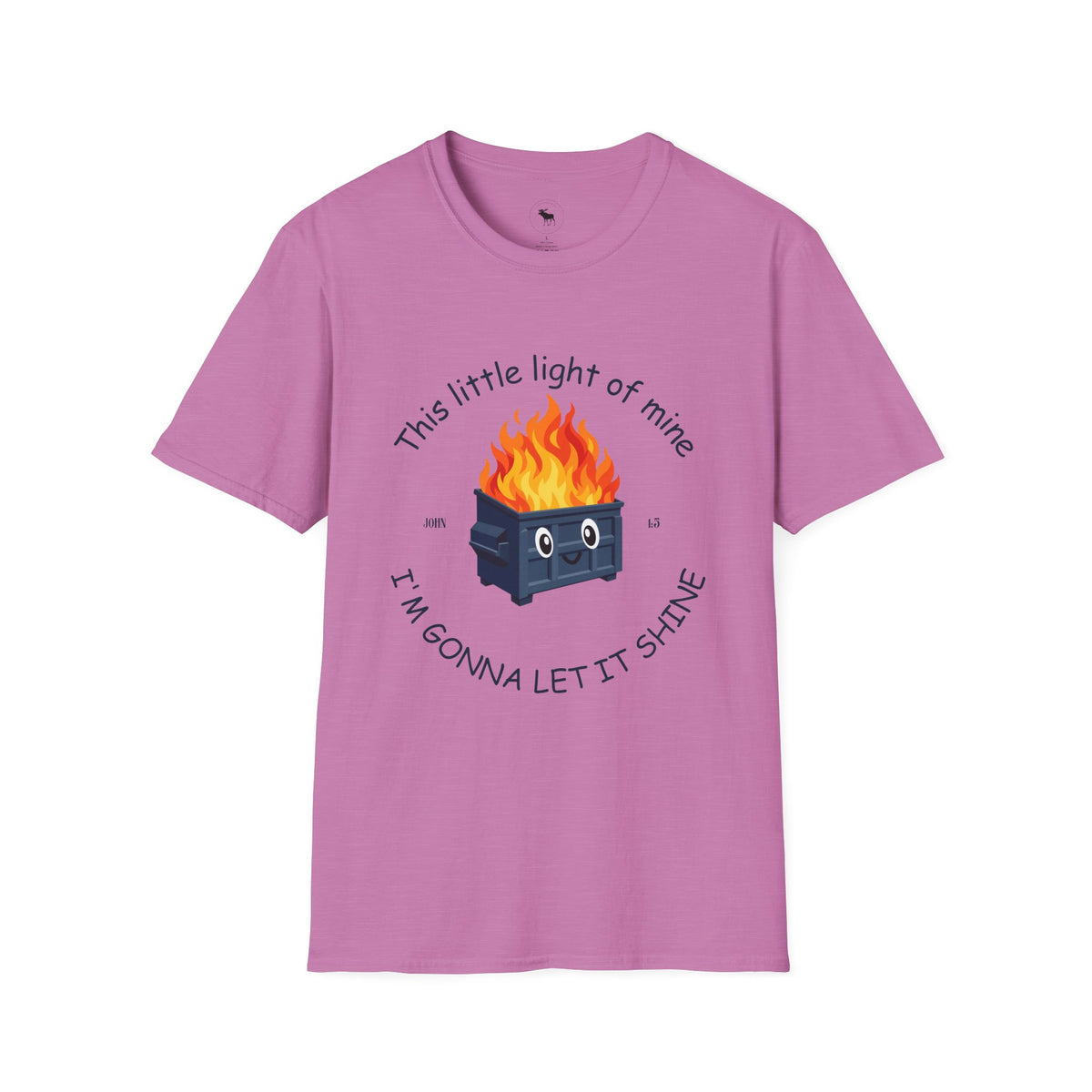 Dumpster on Fire T-Shirt — “This little light of mine, I'm gonna let it shine” Vintage religious Graphic Tee