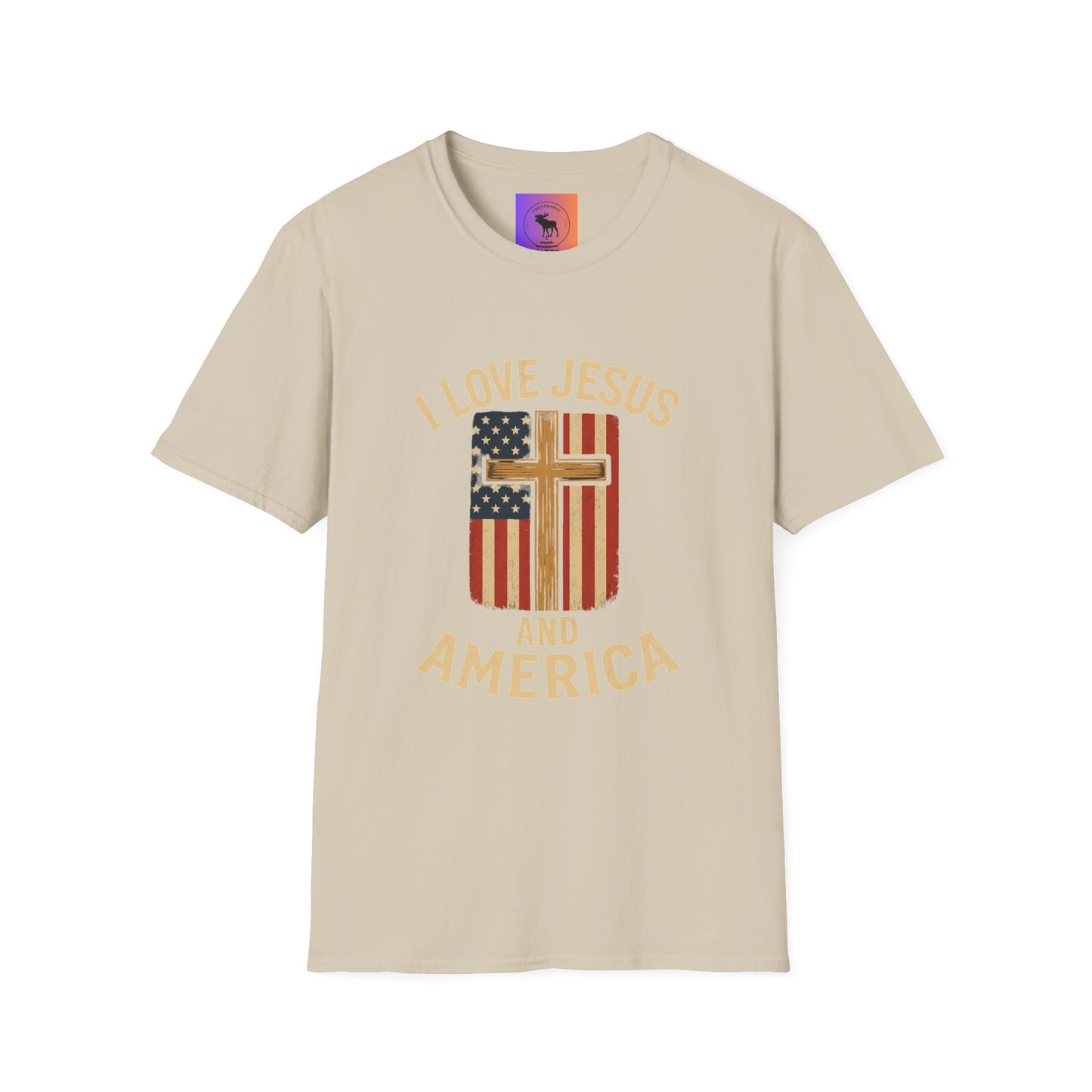 I Love Jesus and America Unisex T-Shirt, Faith Apparel, Patriotic Tee, Religious Clothing, Gifts for Christians, Fourth of July Shirt