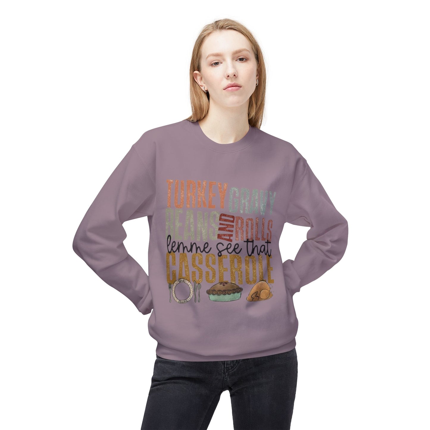 Thanksgiving Sweatshirt, Cozy Holiday Apparel, Family Gatherings, Fall Fashion, Thanksgiving or Christmas Dinner Sweater,