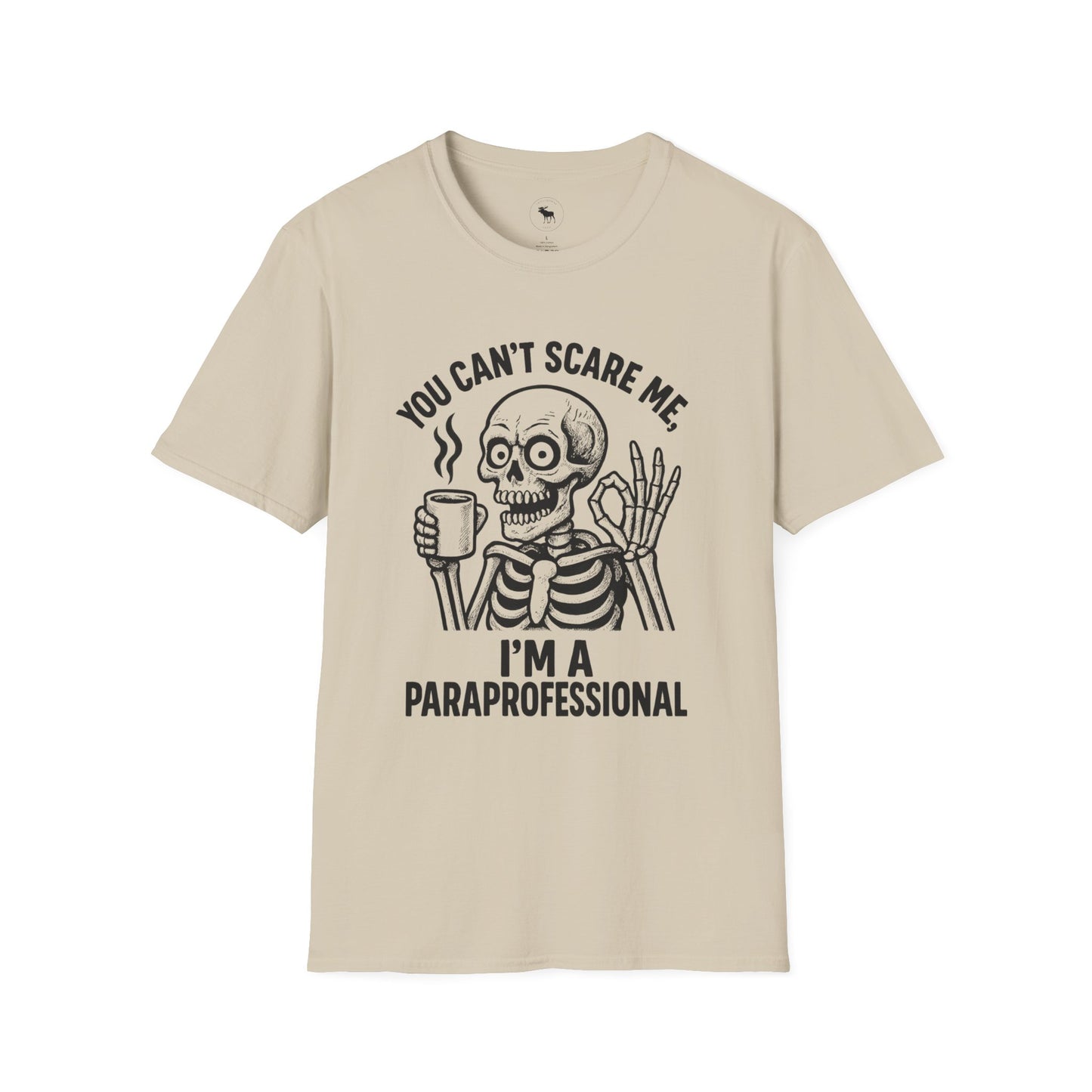 Funny Skeleton Paraprofessional T-Shirt, Unisex Tee for Halloween, Teacher Gift, Casual Wear, Humor Shirt, Skeleton Design