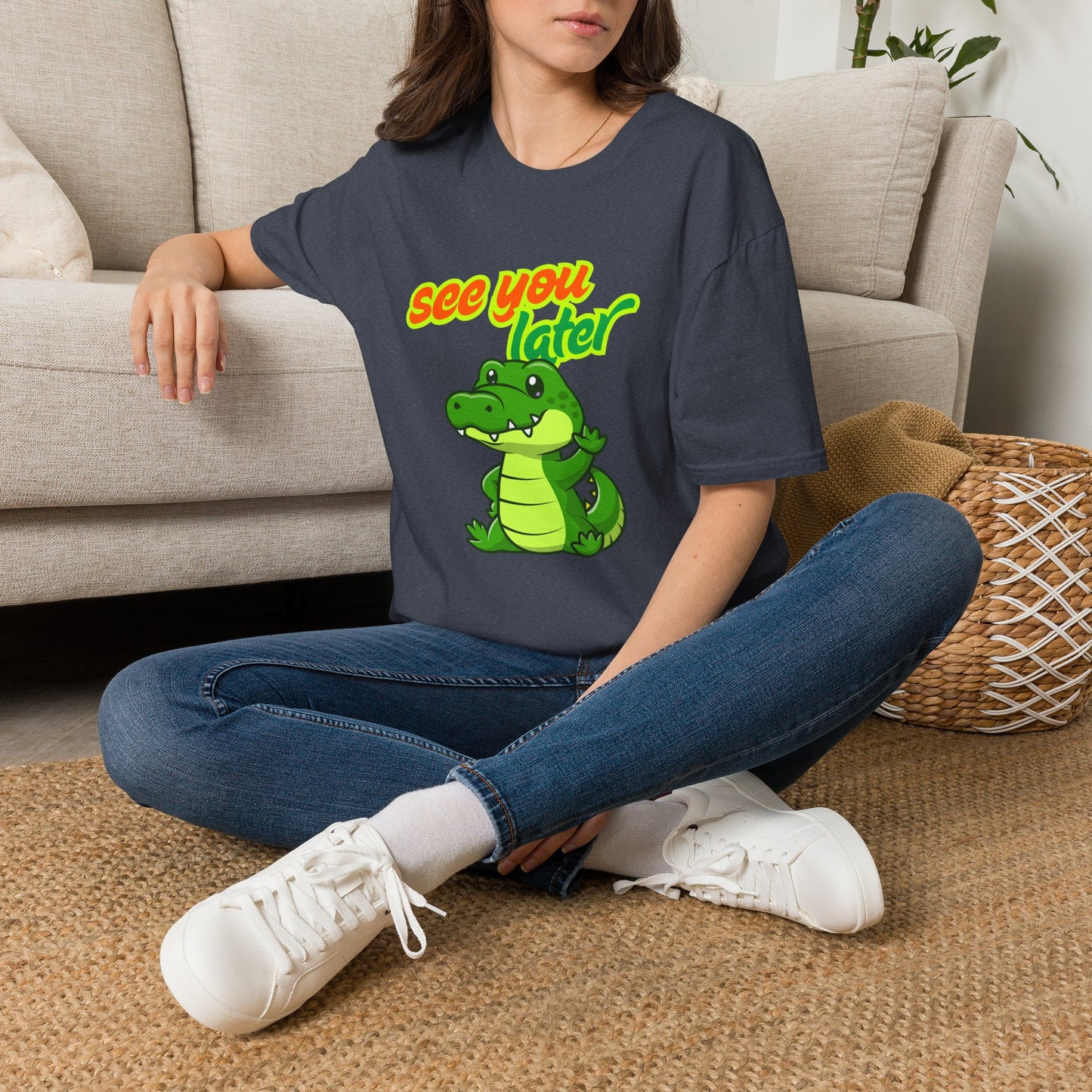 See You Later Alligator T-Shirt — Cute Retro Green Alligator Graphic Tee
