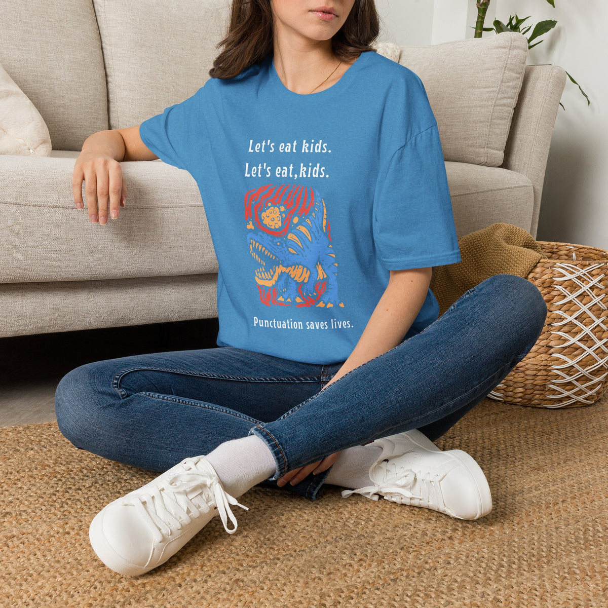 Let's Eat, Kids. T-Shirt — Punctuation Saves Lives Funny Grammar Tee
