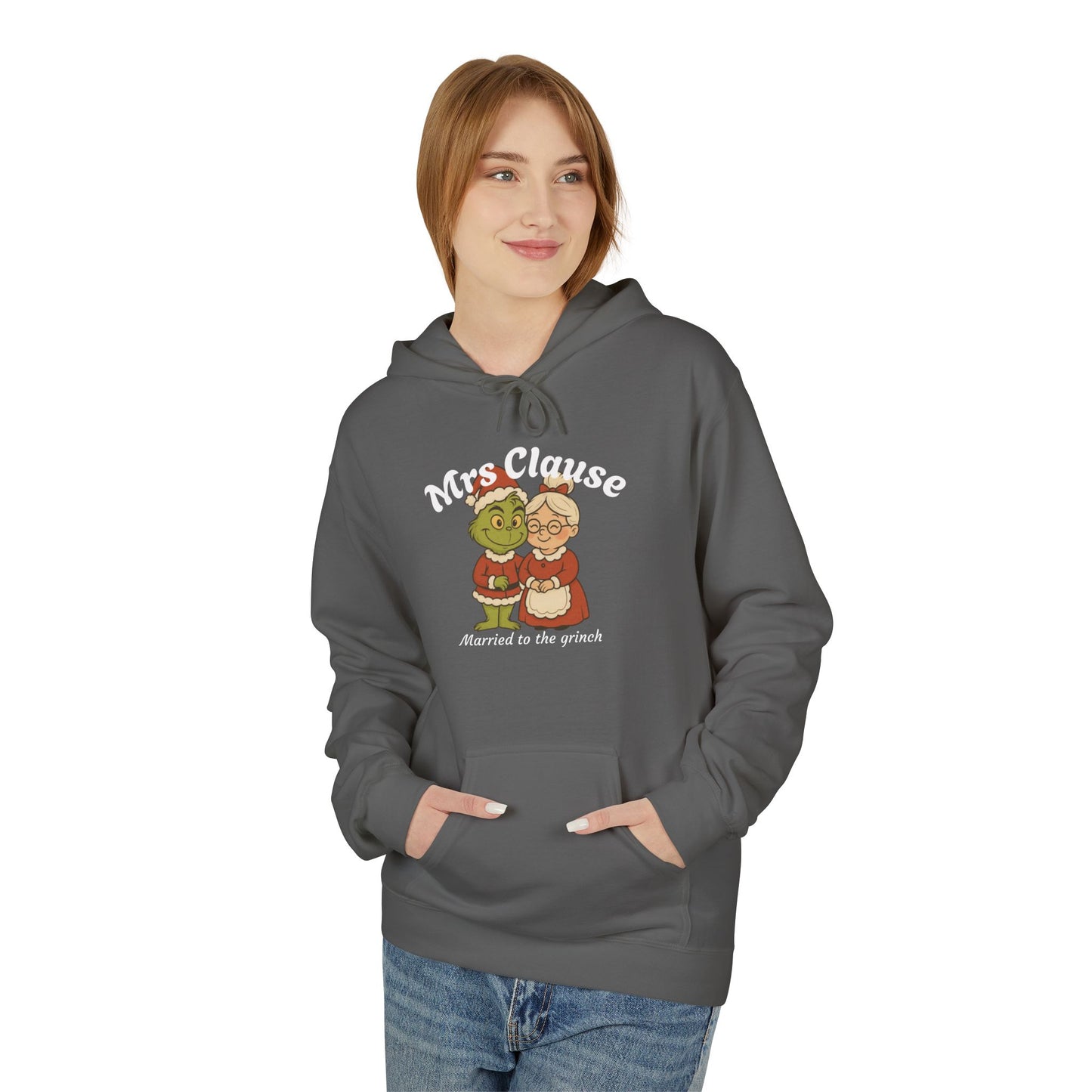 Mrs. Claus & Grinch Hoodie, Funny Christmas Sweatshirt, Holiday Gift for Couples, Christmas Apparel, Matching Couple Outfits, Cozy [...]