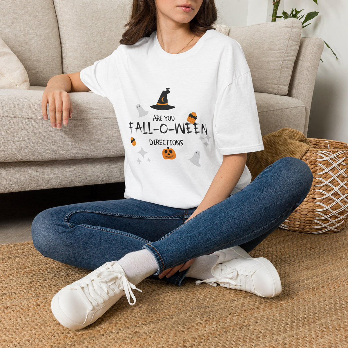 Are You Fall-O-Ween? Cute Witch & Pumpkin Halloween T-Shirt